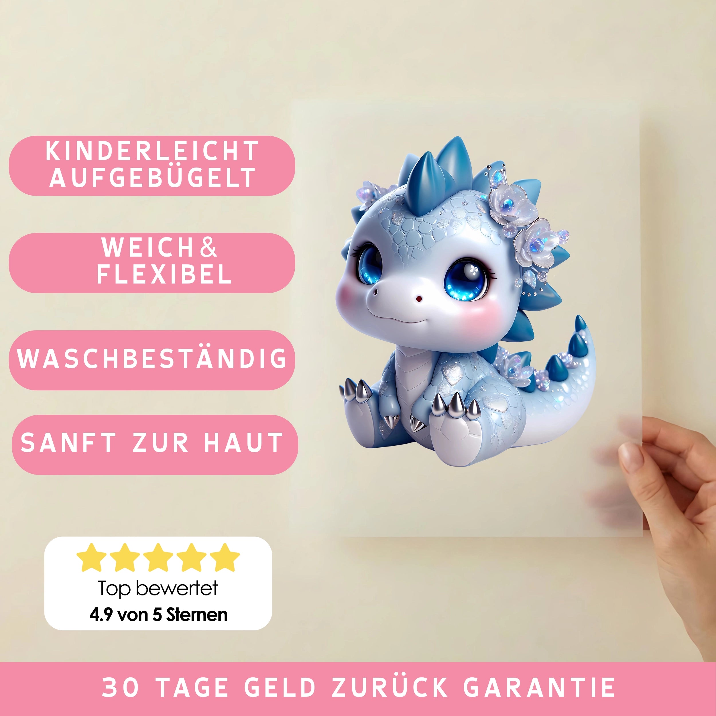Bügelbild Frostdrache Mini
