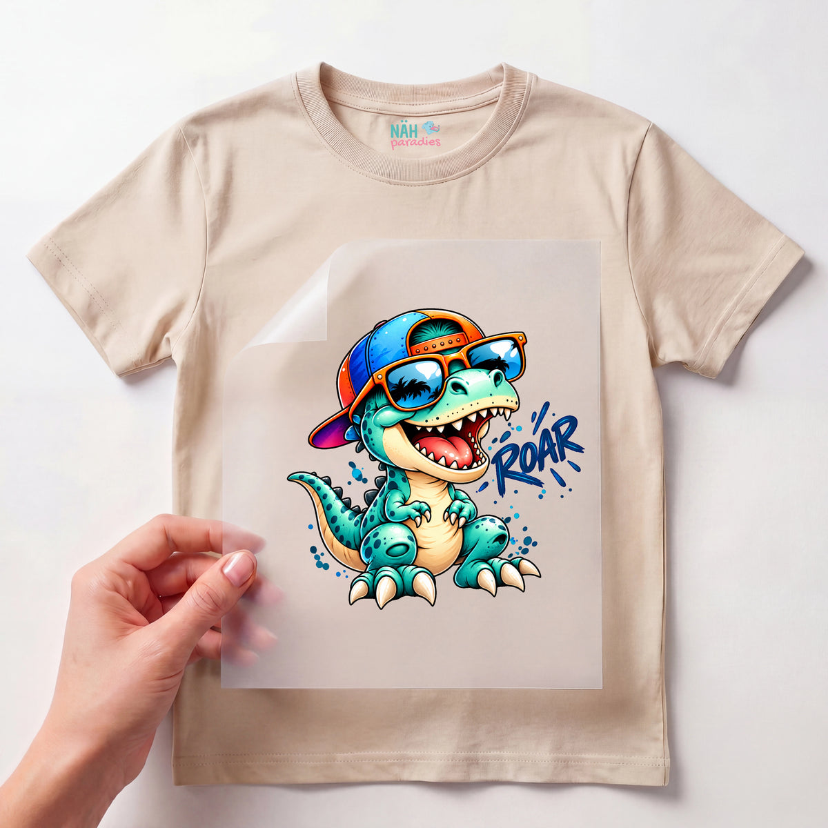 Bügelbild Cooler Dino "ROAR"
