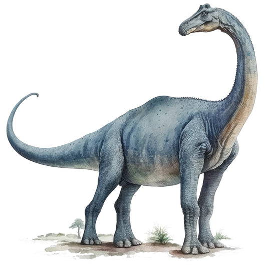 Bügelbild Brachiosaurus Dinosaurier Blau