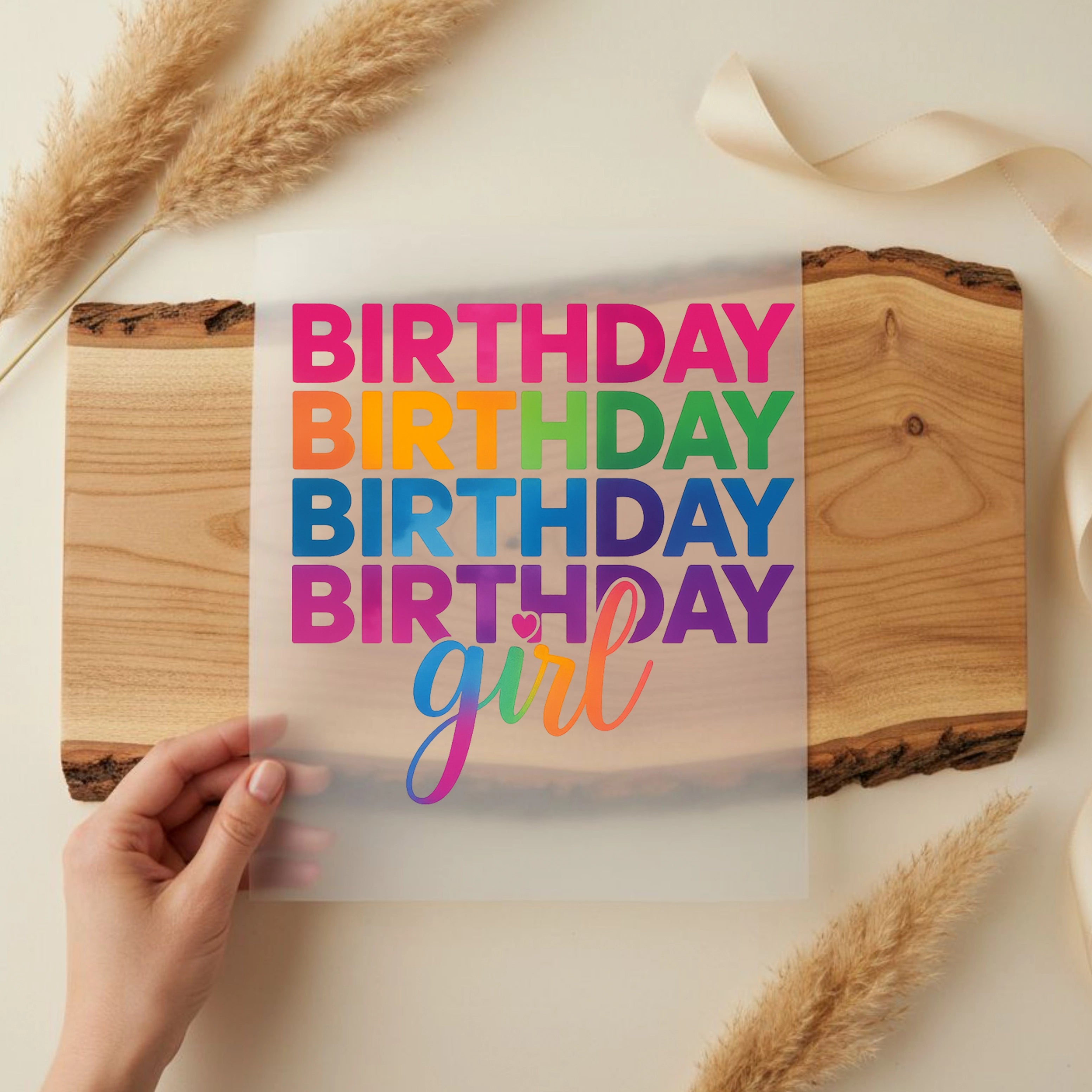 Bügelbild Birthday Girl Regenbogenparty