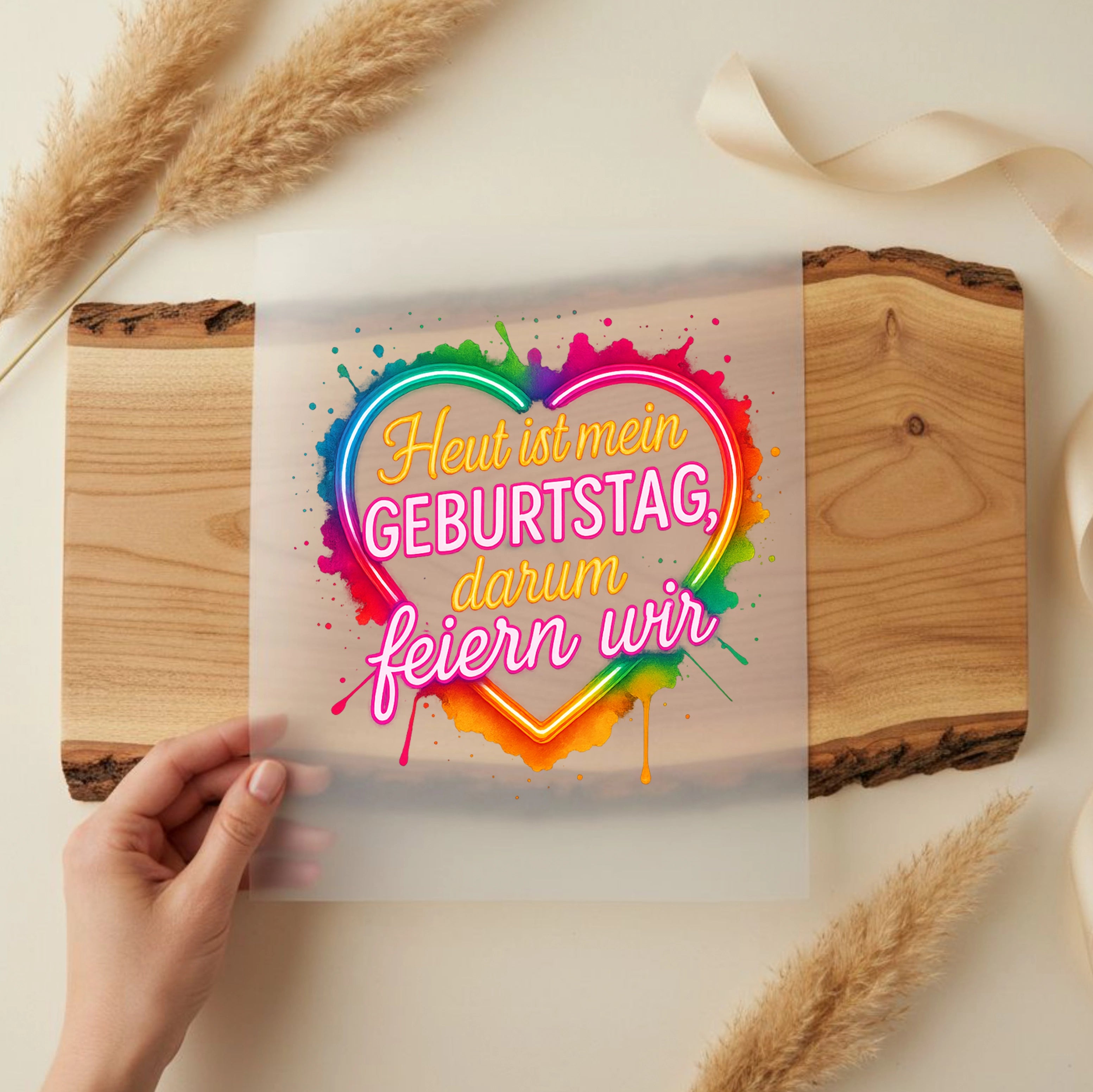 Bügelbild Heut ist mein Geburtstag