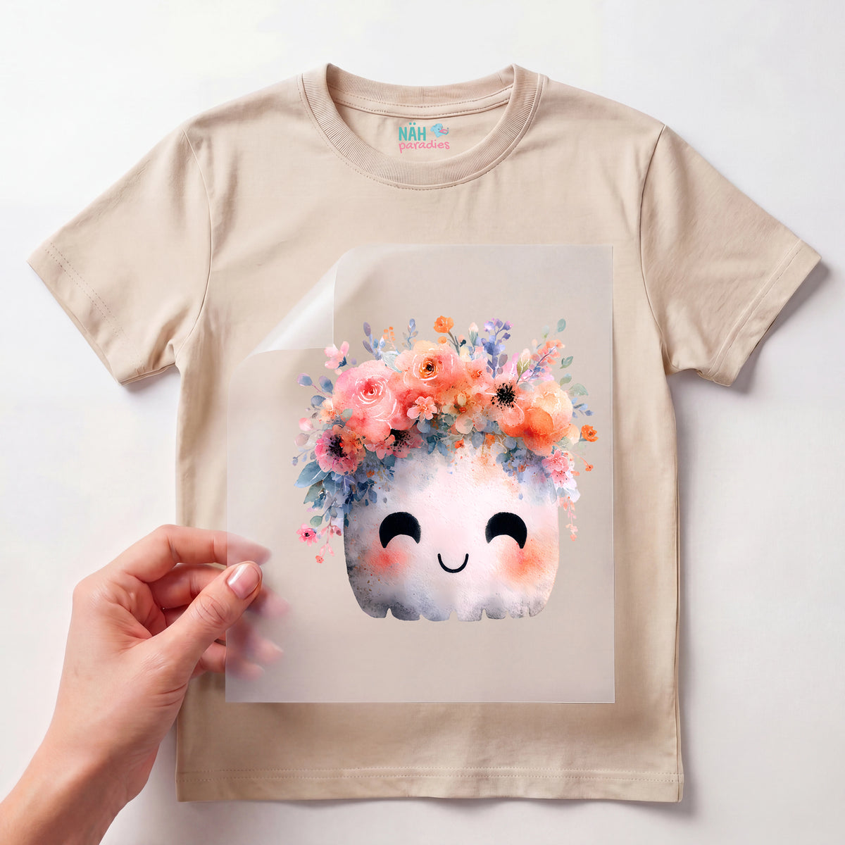 Bügelbild Aquarell Geistchen Flora