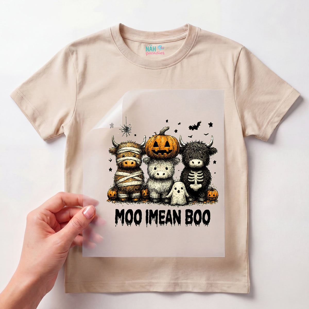 Bügelbild Moo-i-mean-Boo Kühe