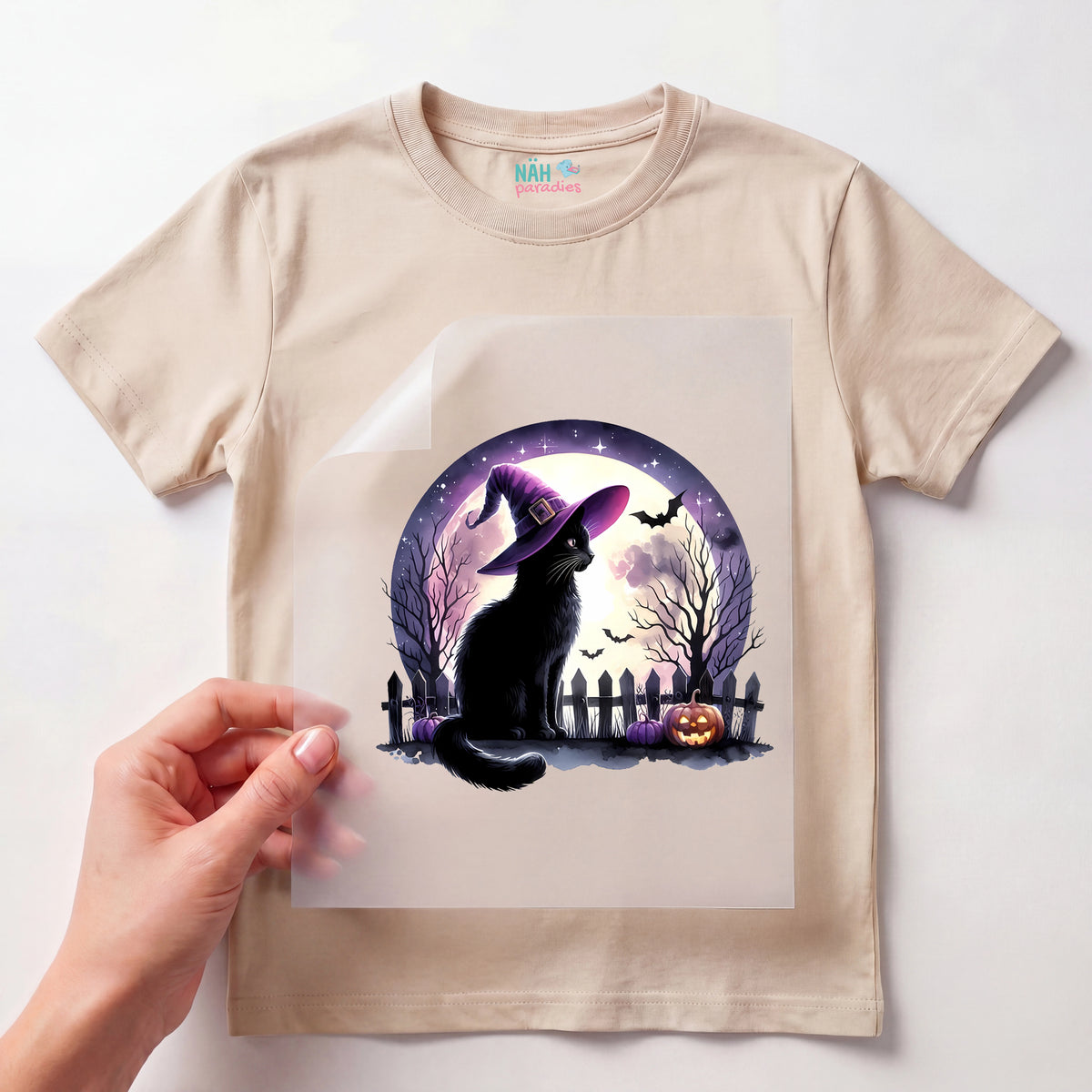 Bügelbild Nachtwächter Katze