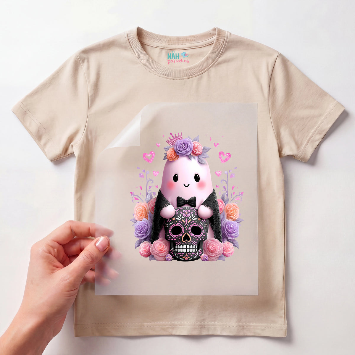 Bügelbild Skull Prinzessin Boo