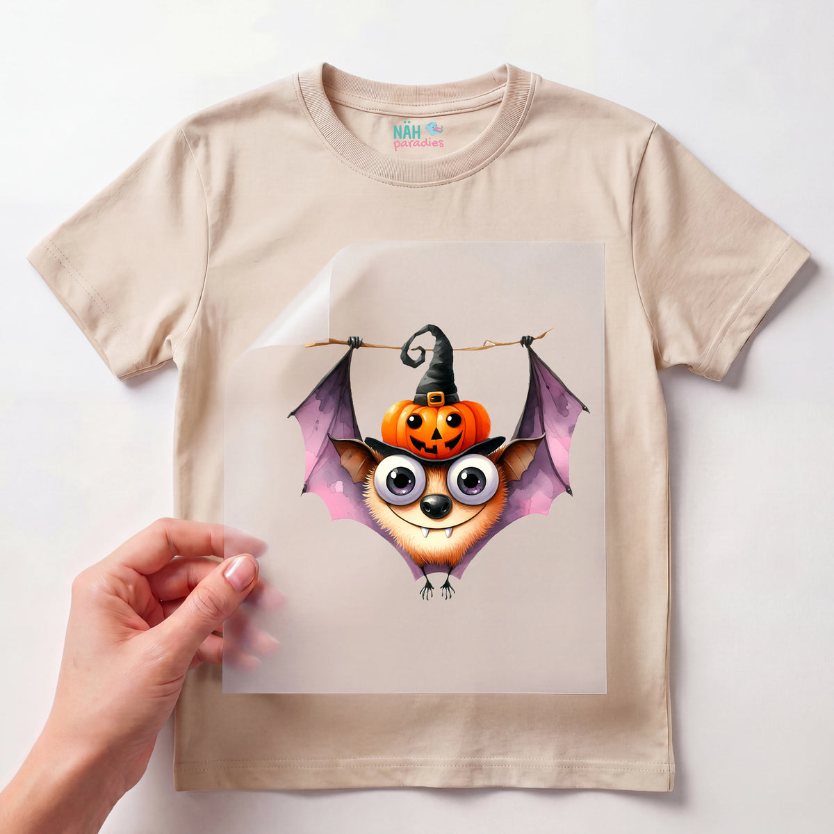 Bügelbild Kürbisbat Fledermaus