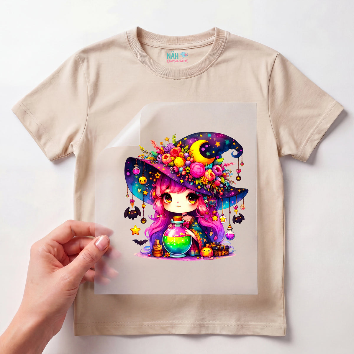 Bügelbild Magische Hexe Zauberschlürf