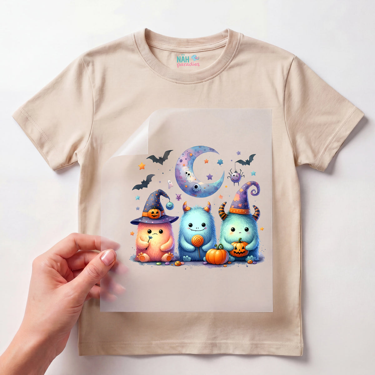 Bügelbild Monster Süßes Halloween Trio