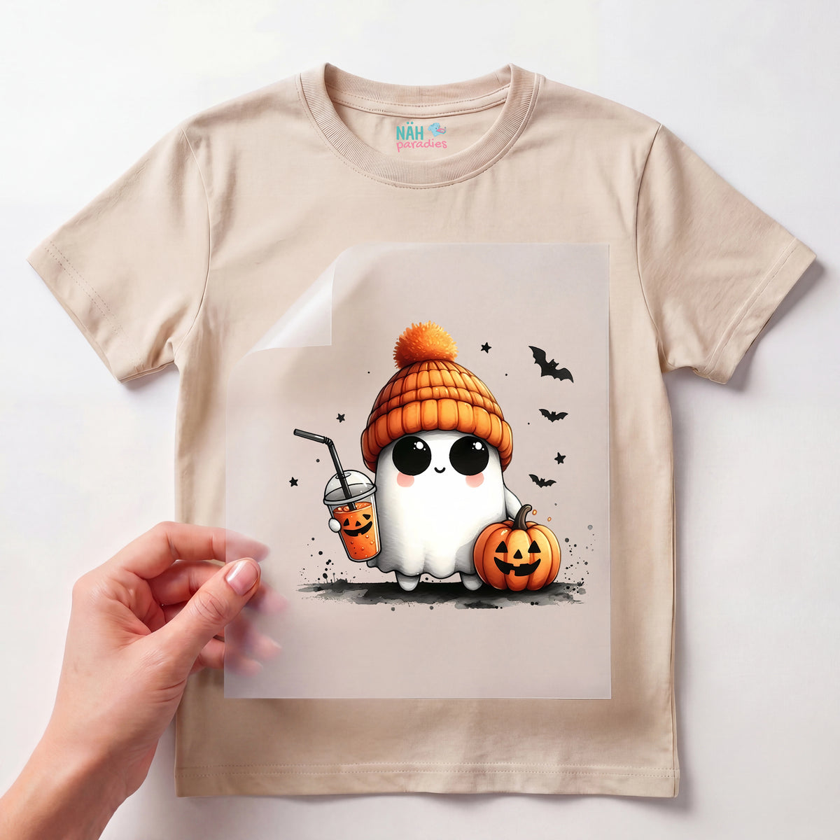 Bügelbild Halloween Schlürfgeist