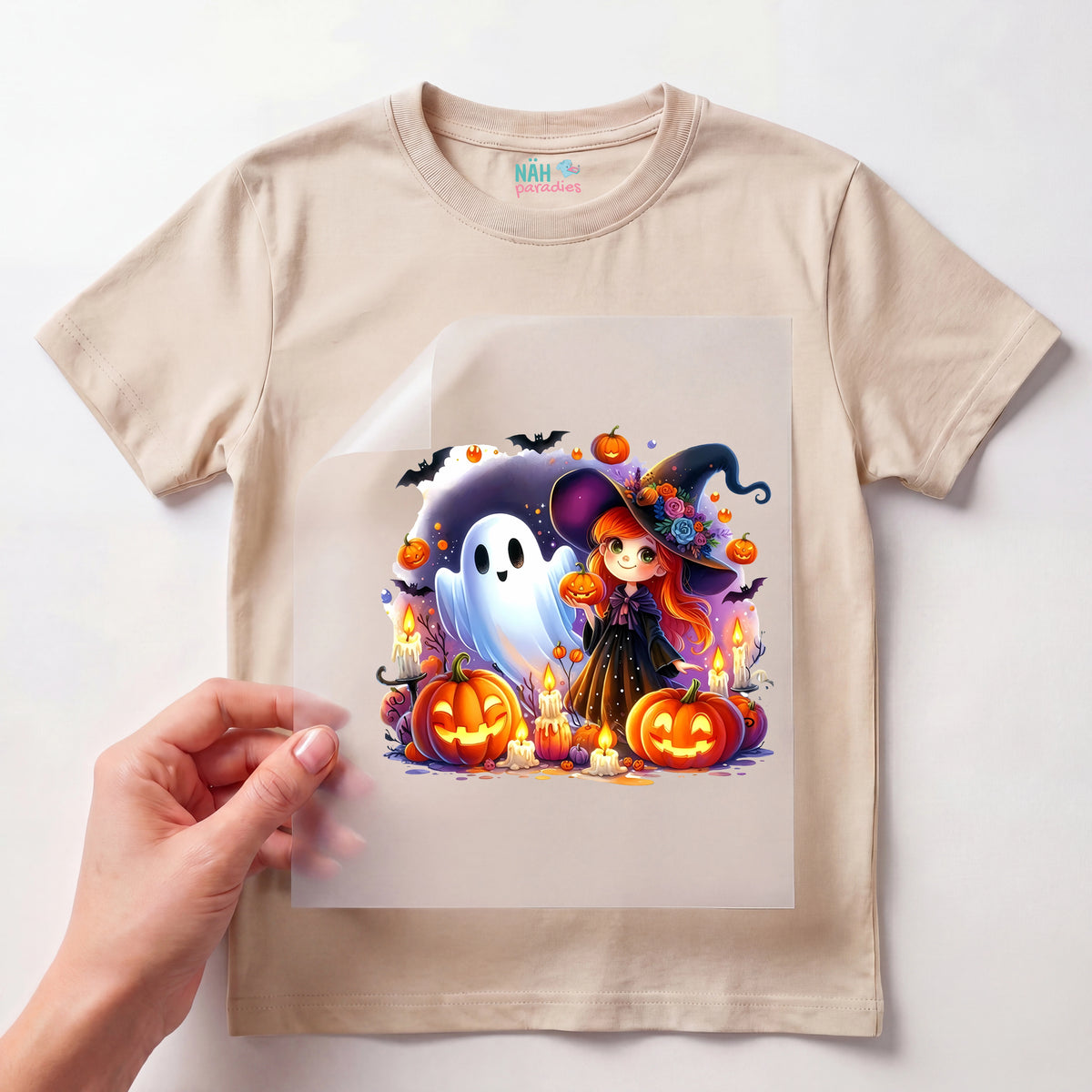 Bügelbild Halloween Hexe Fiona