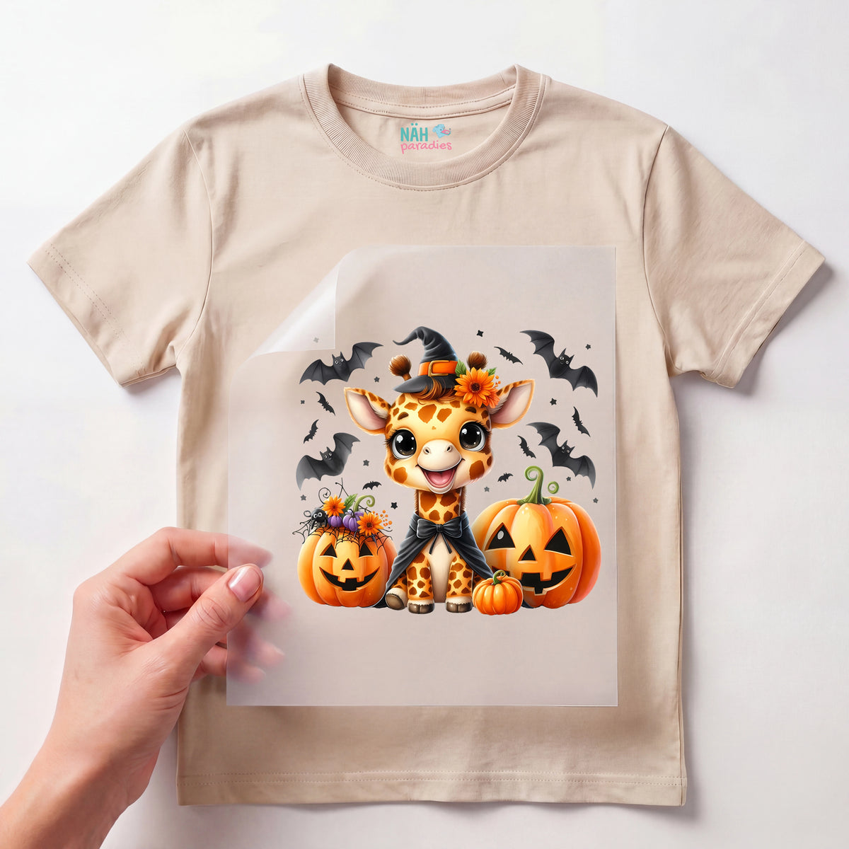 Bügelbild Halloween Giraffe Gira