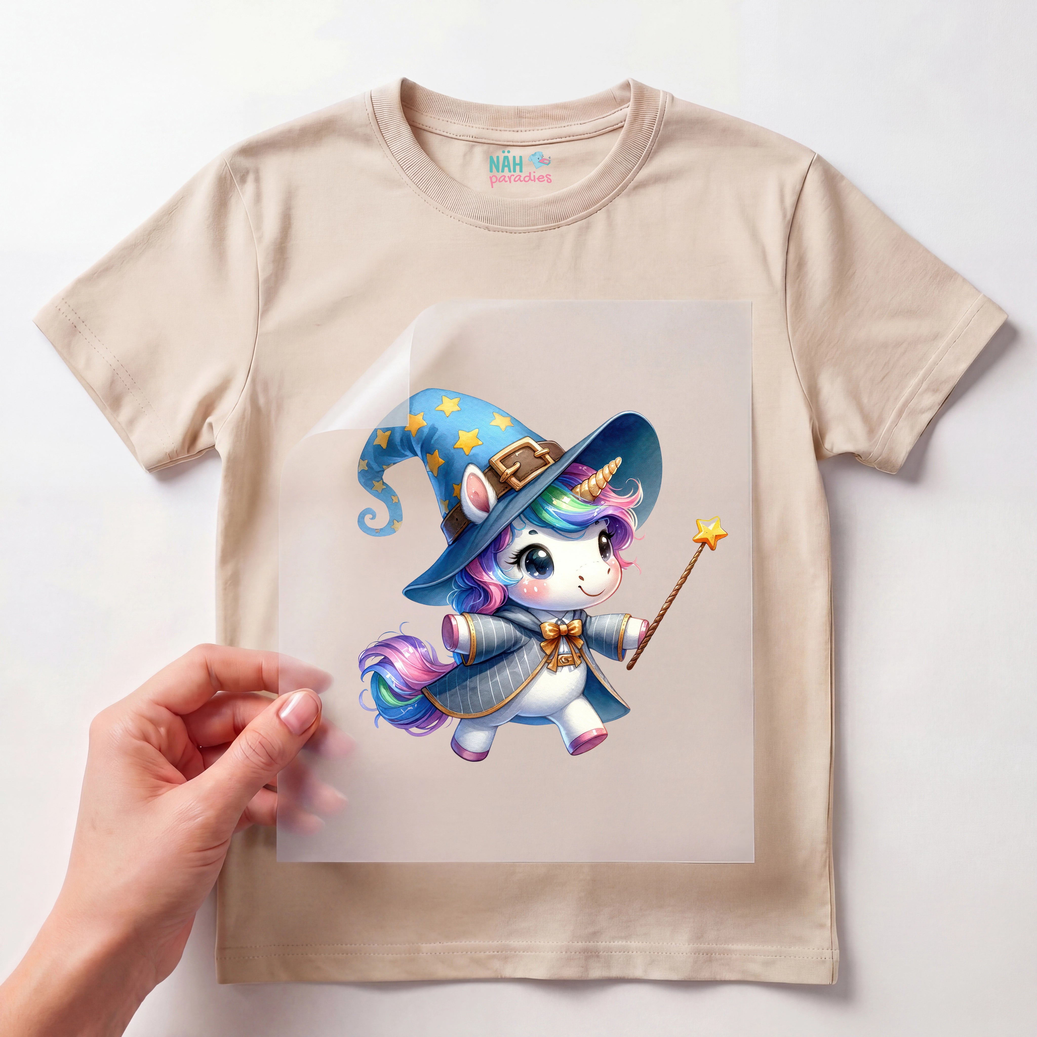 Bügelbild Einhorn Zauberin