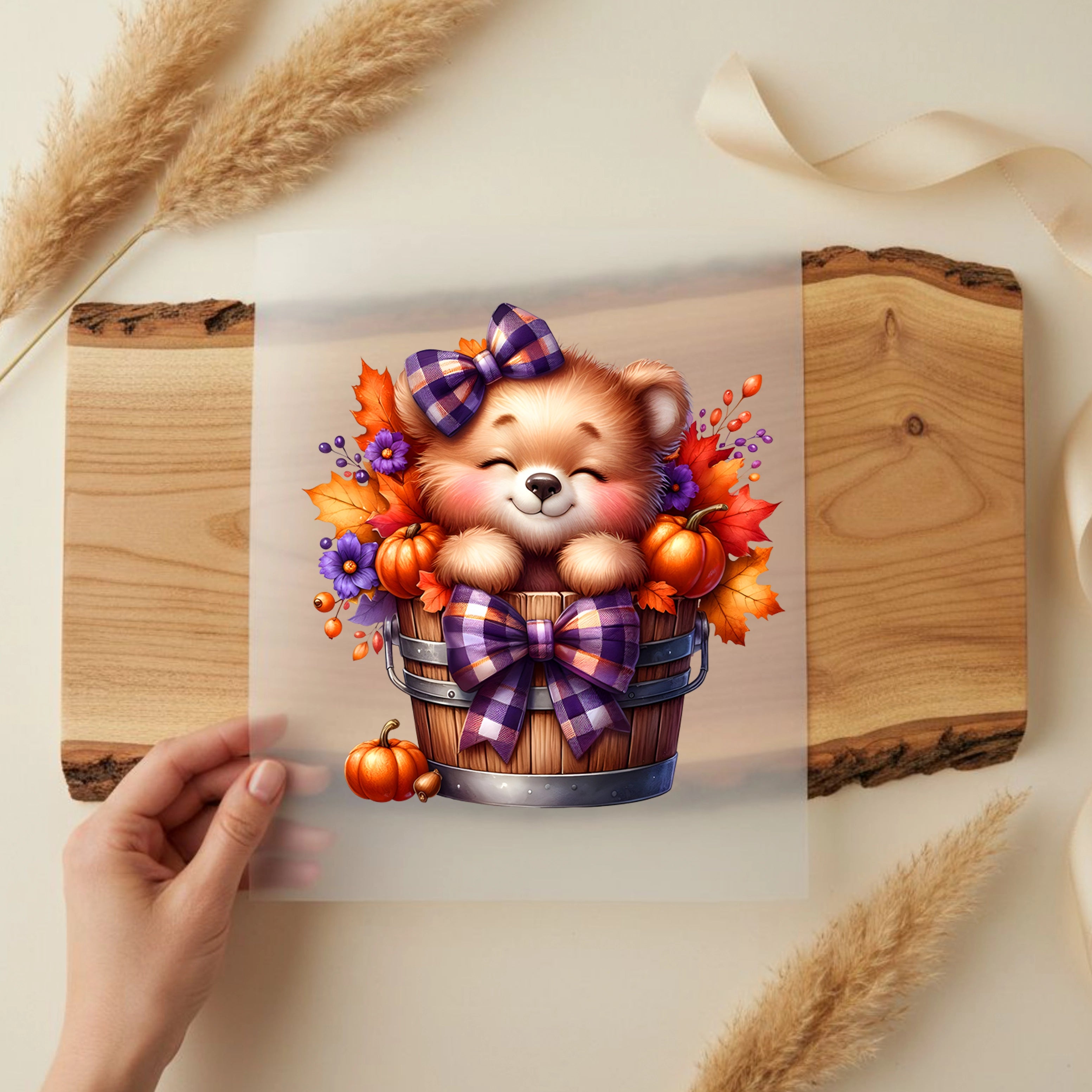 Bügelbild Bärchen mit Eimer