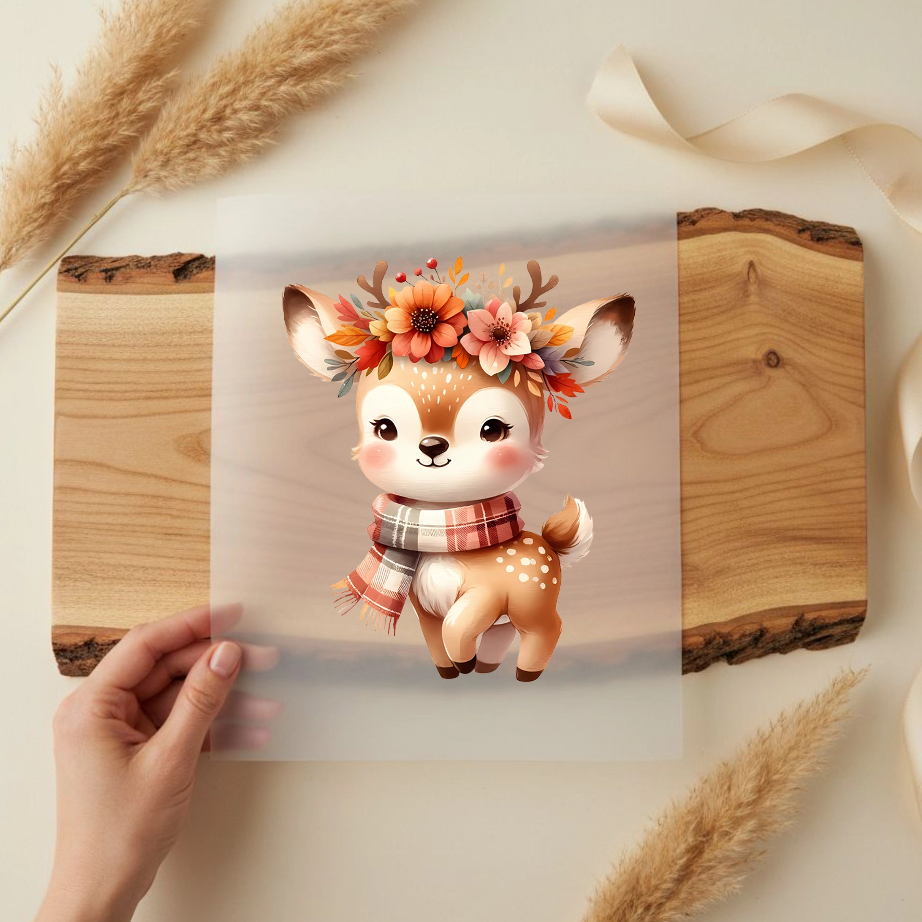 Bügelbild Reh Herbstliebe