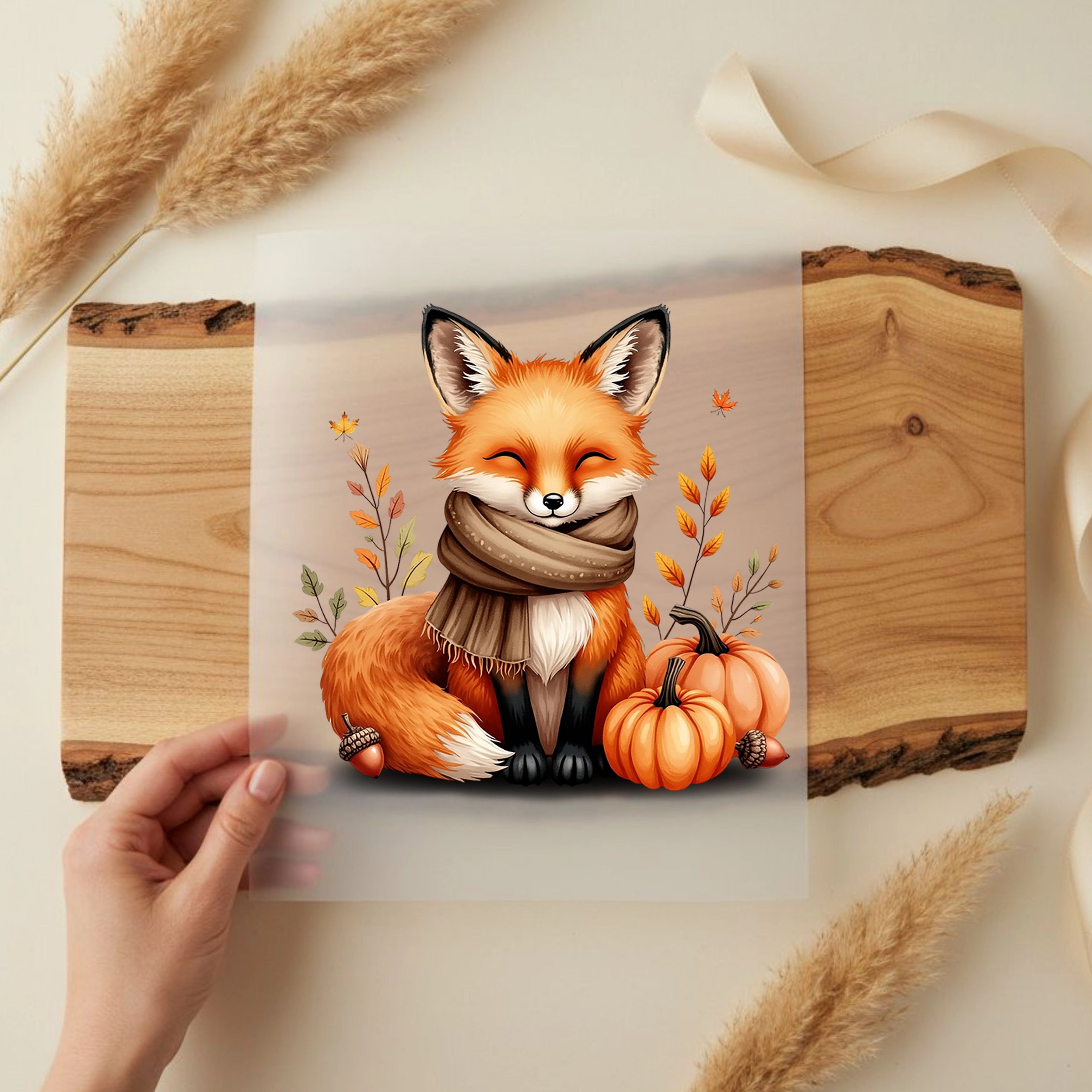 Bügelbild Fuchs Kuschelherbst