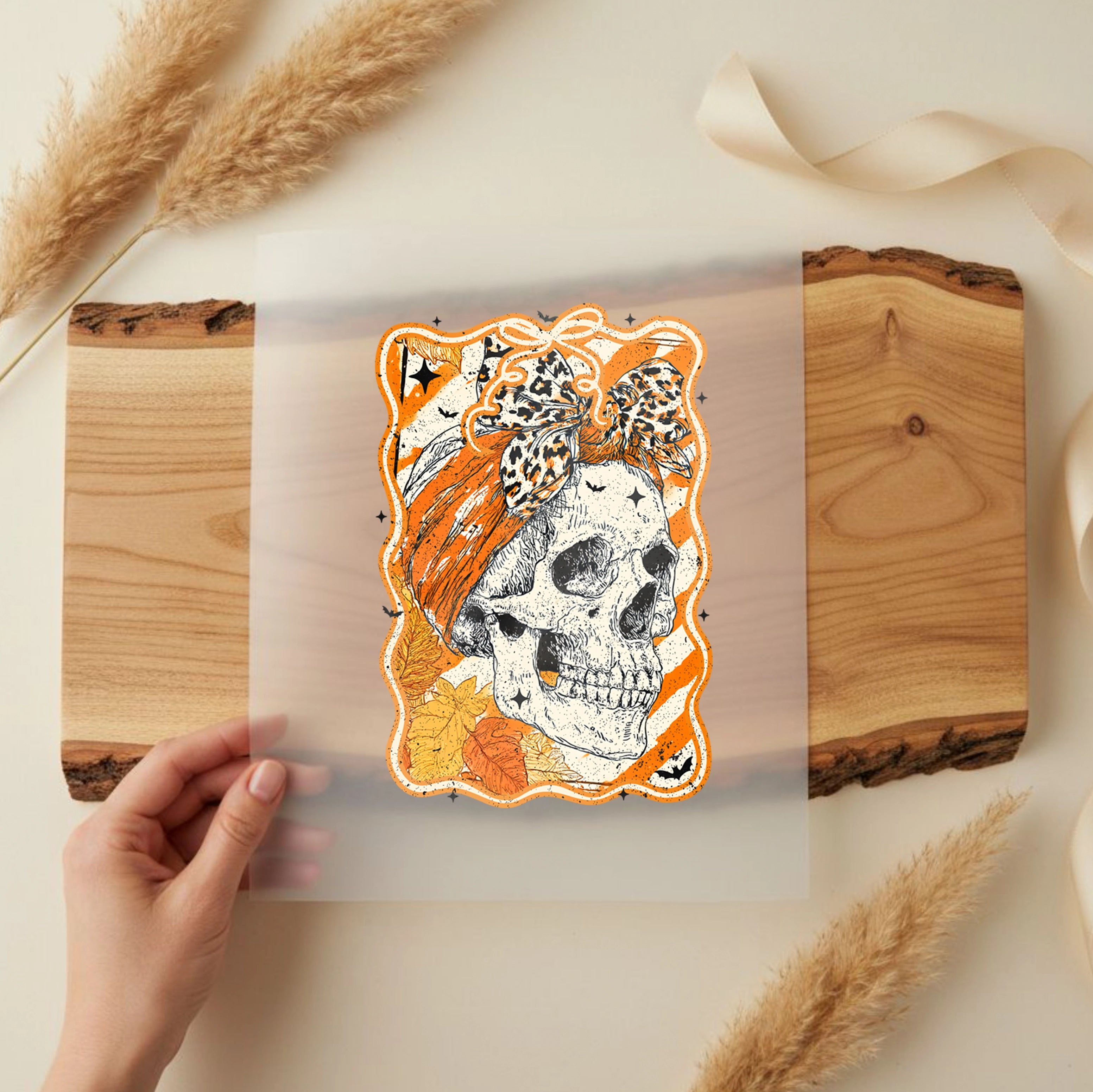 Bügelbild Herbstlicher Schädeltraum