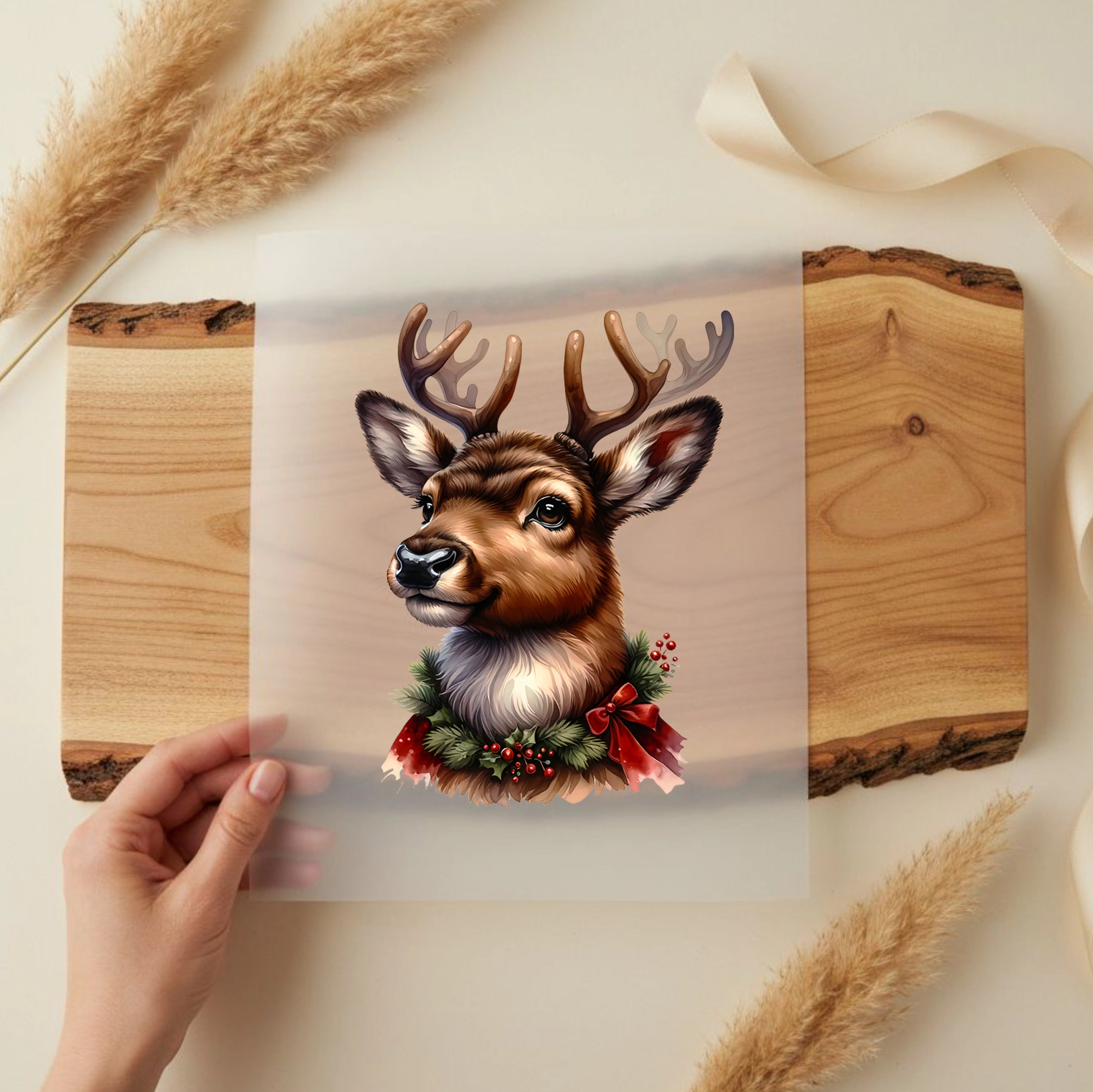 Bügelbild Hirsch Gustav Geweih