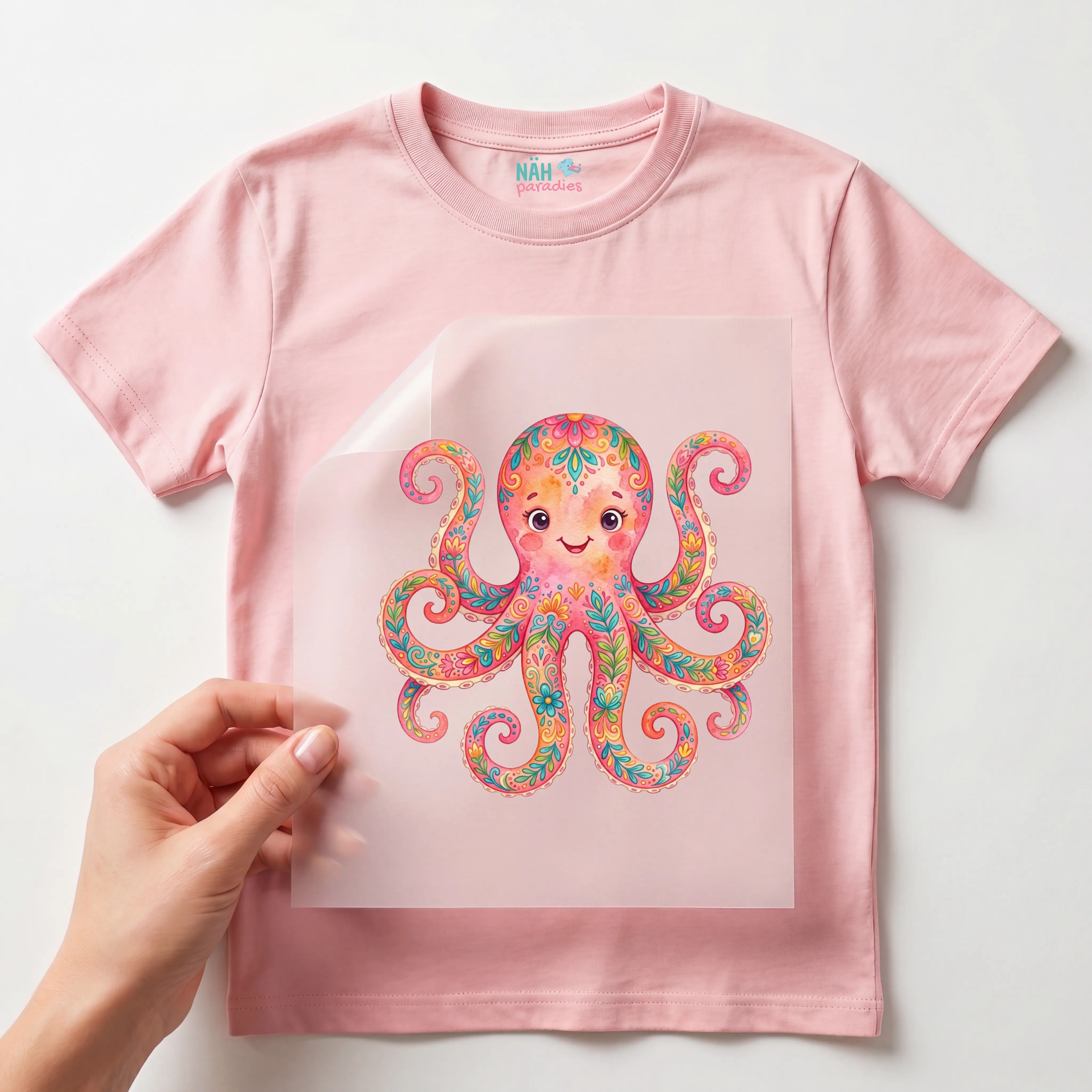 Bügelbild Krake Mandala