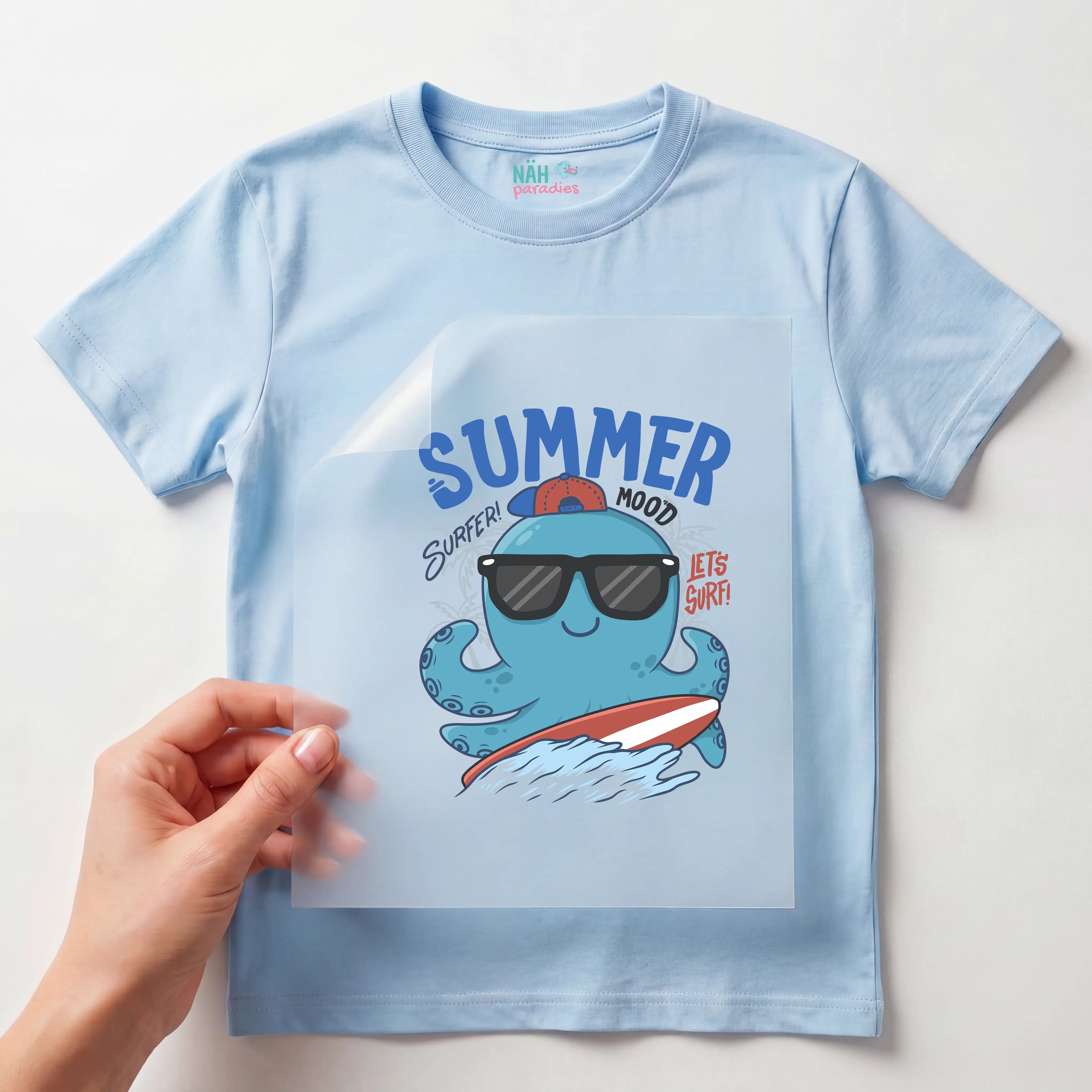 Bügelbild Oktopus Summer Mood