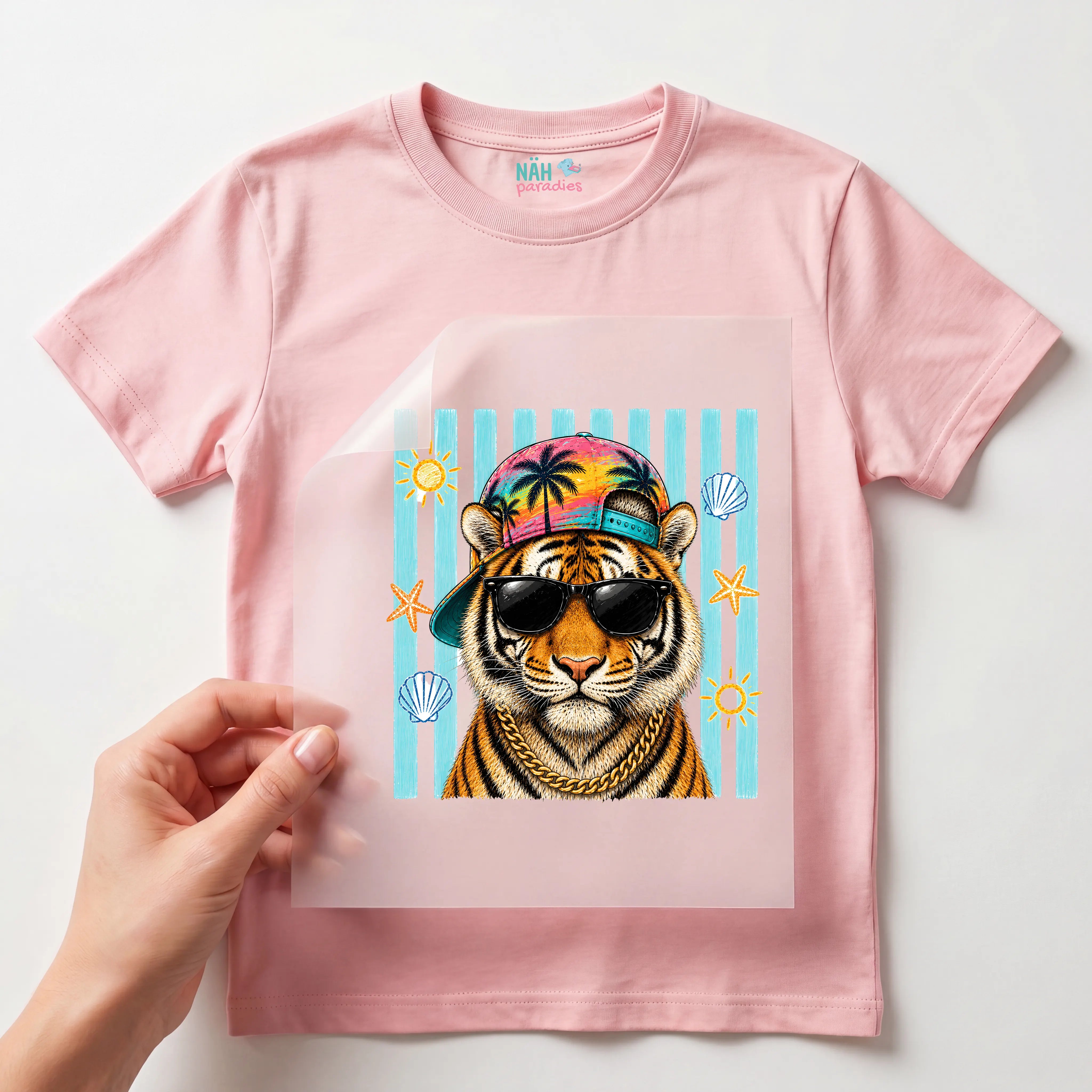 Bügelbild Tiger Summer
