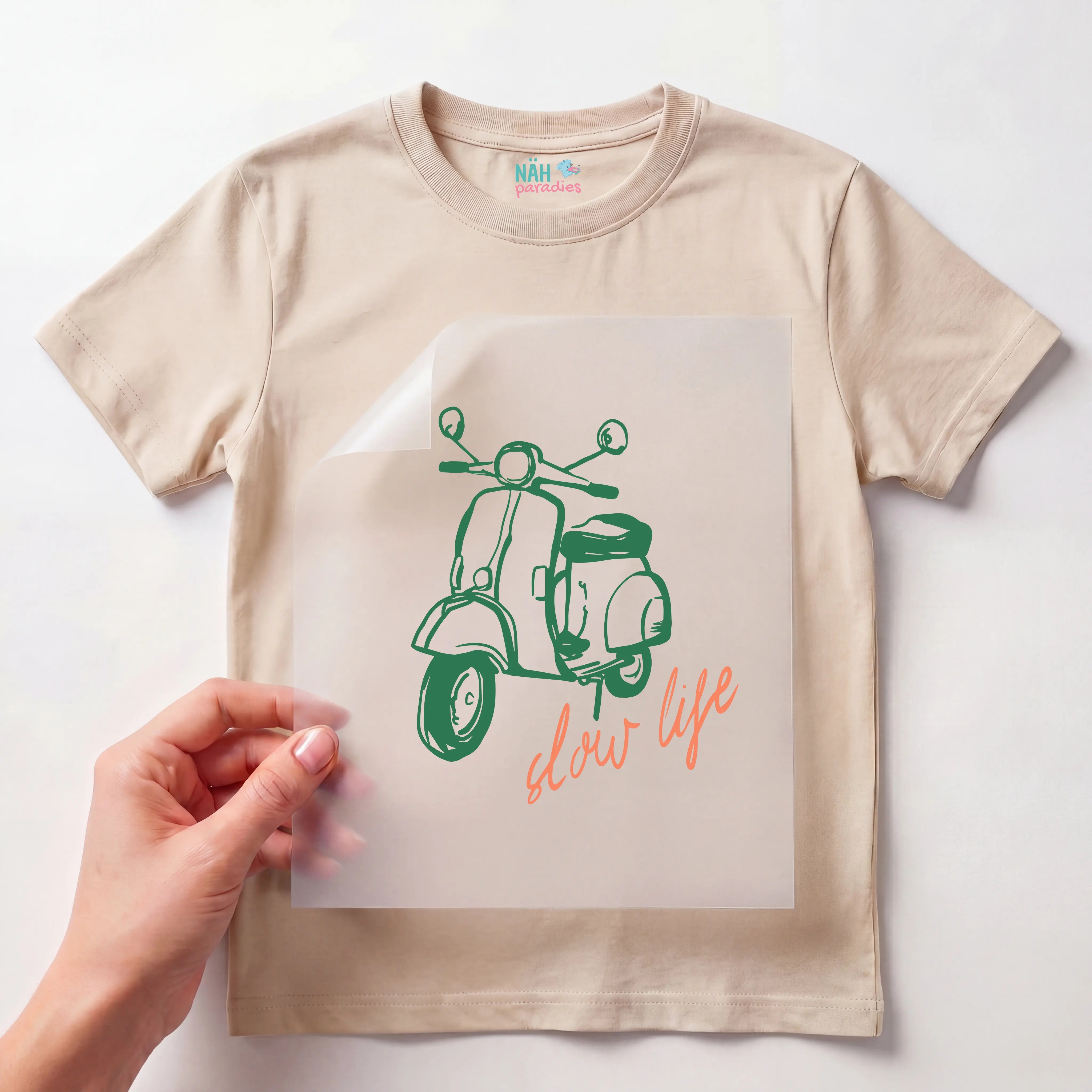 Bügelbild Vespa Slow Life