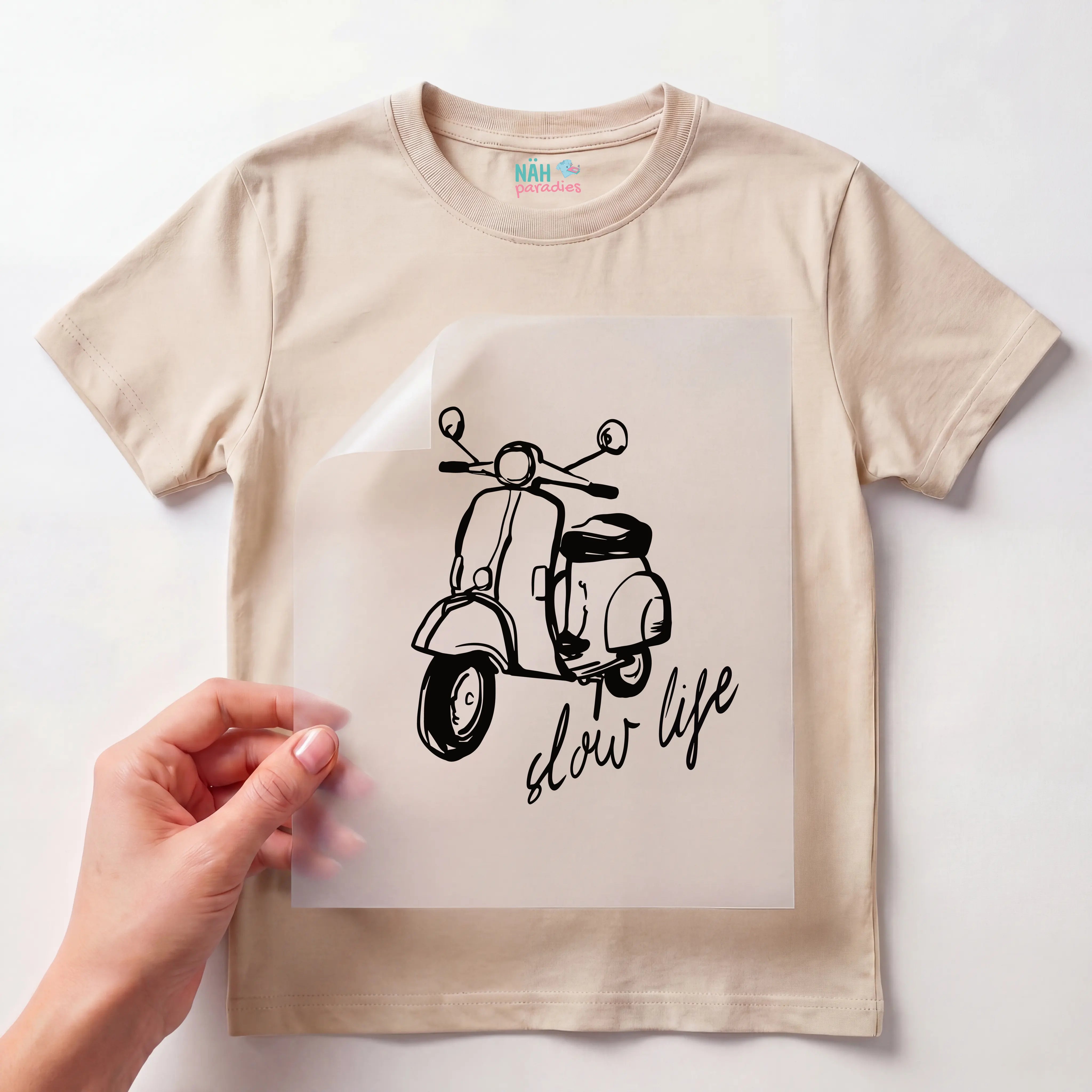 Bügelbild Vespa Slow Life