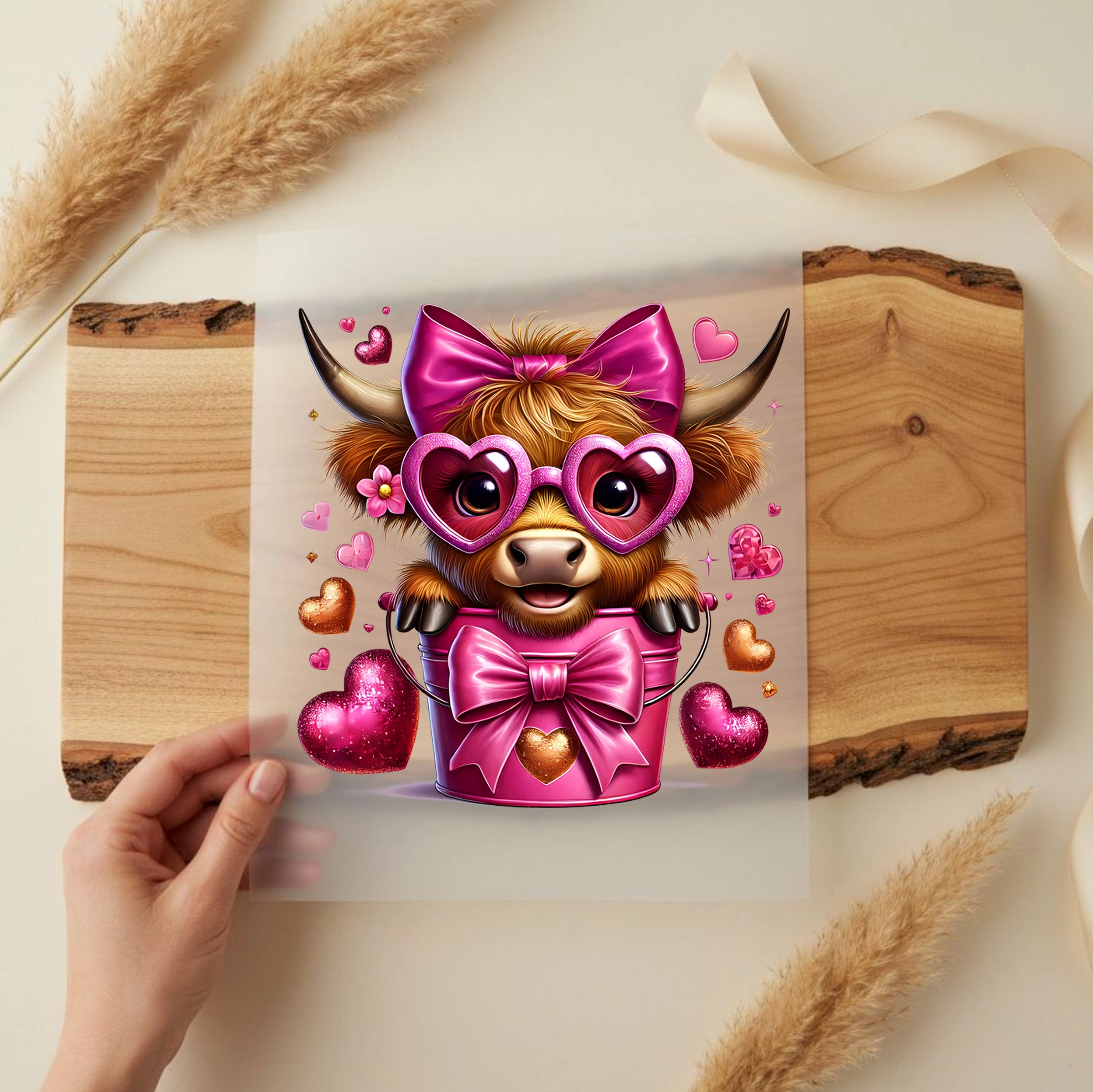 Bügelbild Rosalie die Herz Kuh