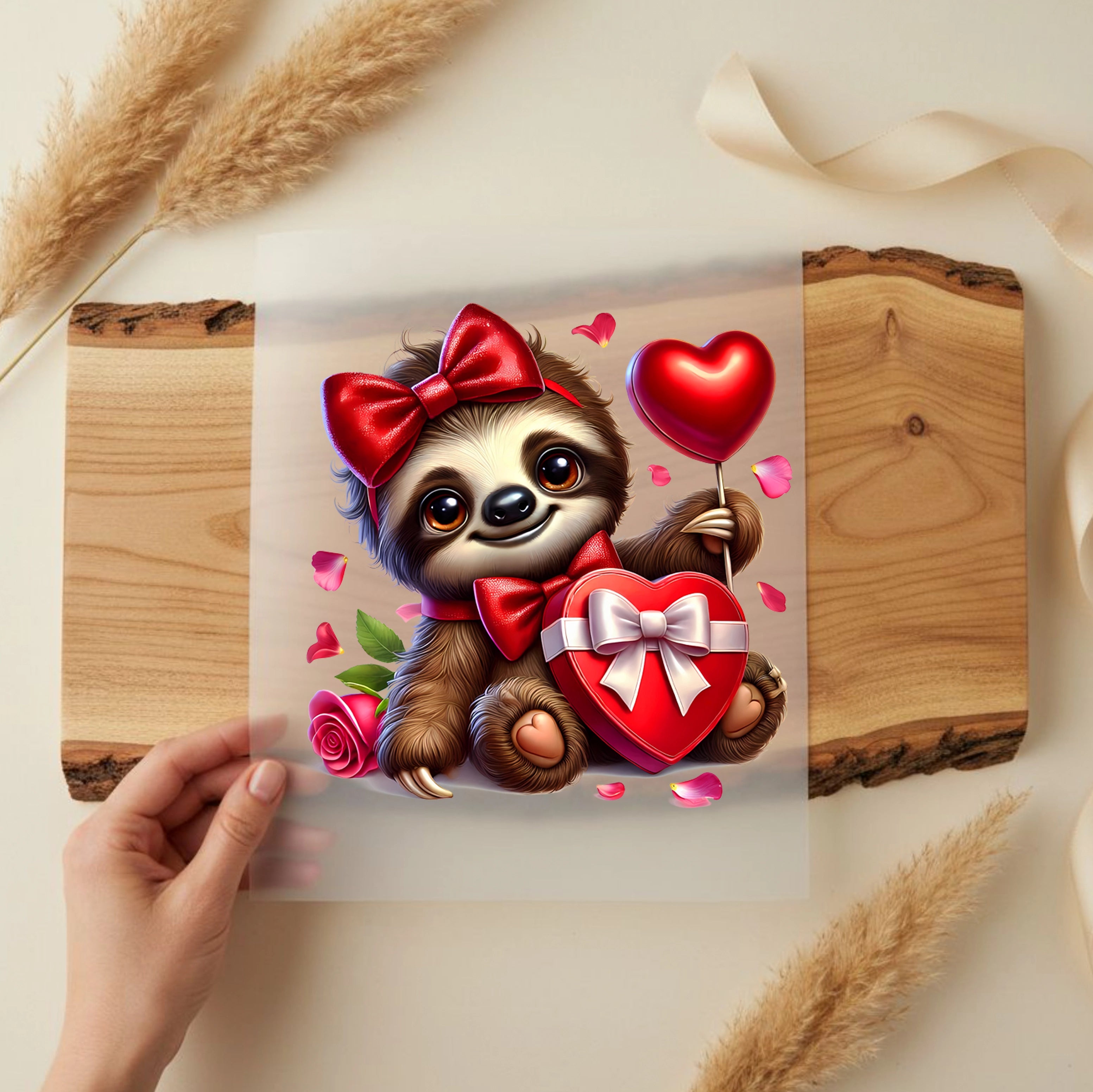 Bügelbild Liebes Faultier Amorina