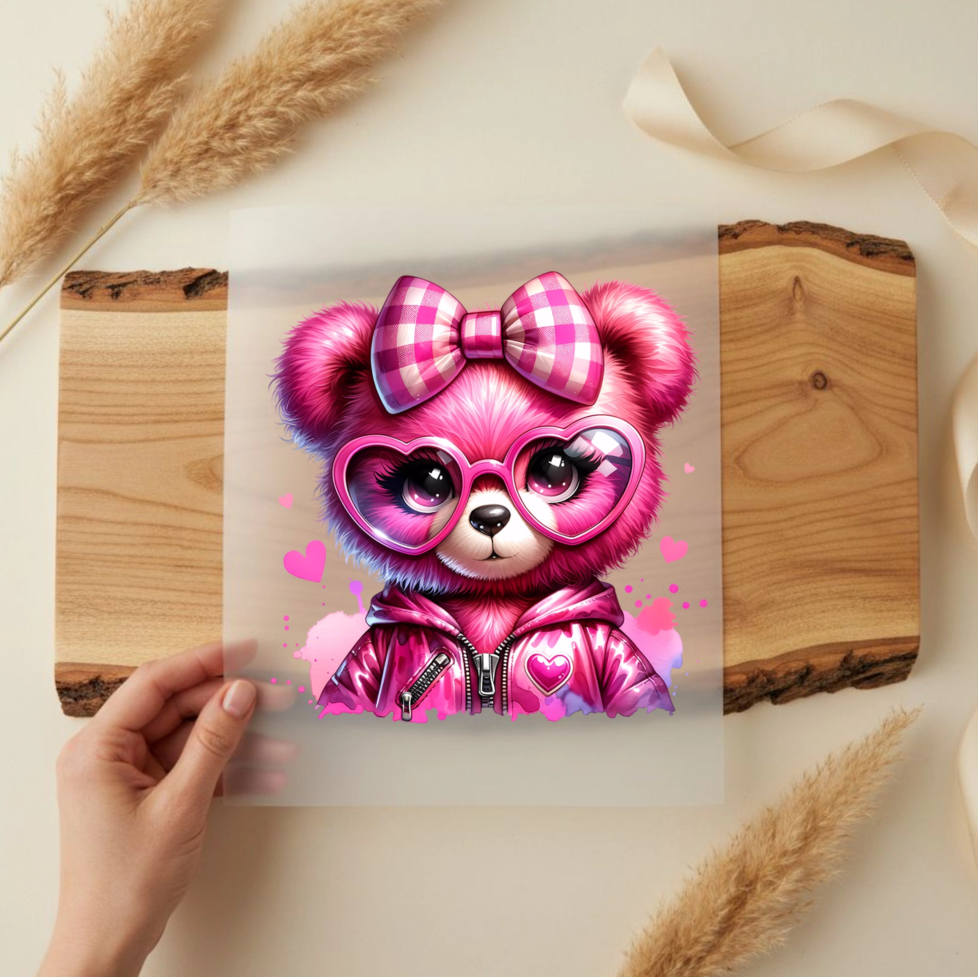 Bügelbild Bär Pinka Powa