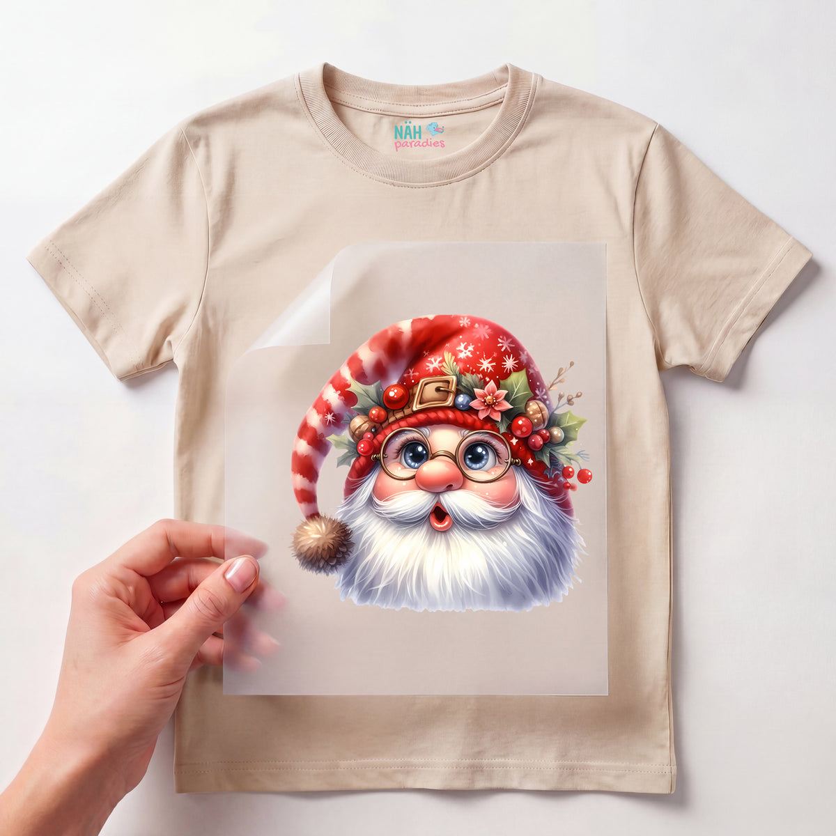 Bügelbild Strahlender Weihnachtsmann