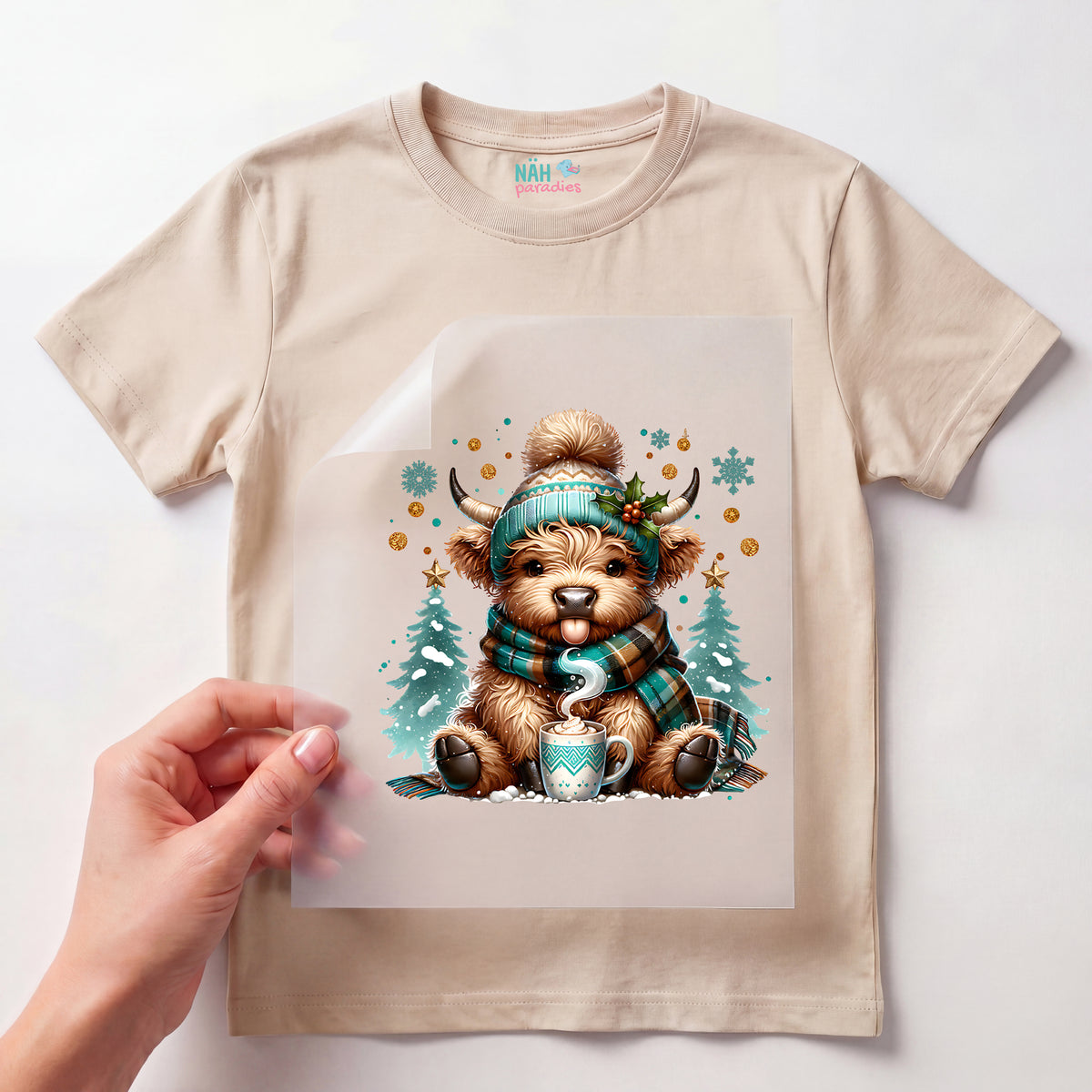 Bügelbild Baby Kuh Kakaoschlürfi