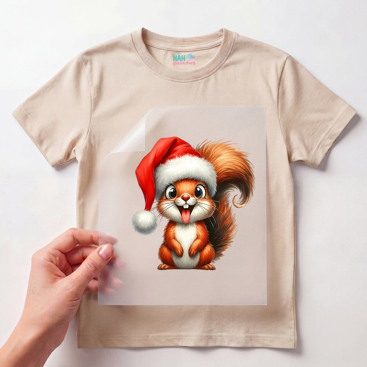 Bügelbild Eichhörnchen Merry Nut