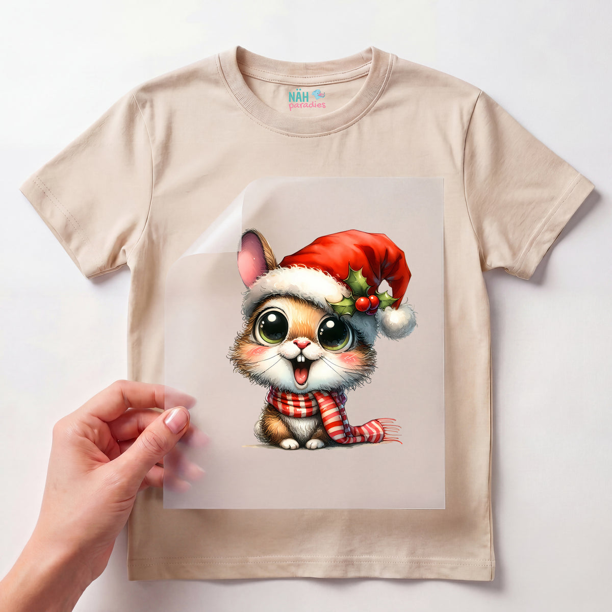 Bügelbild Hase Frostglück