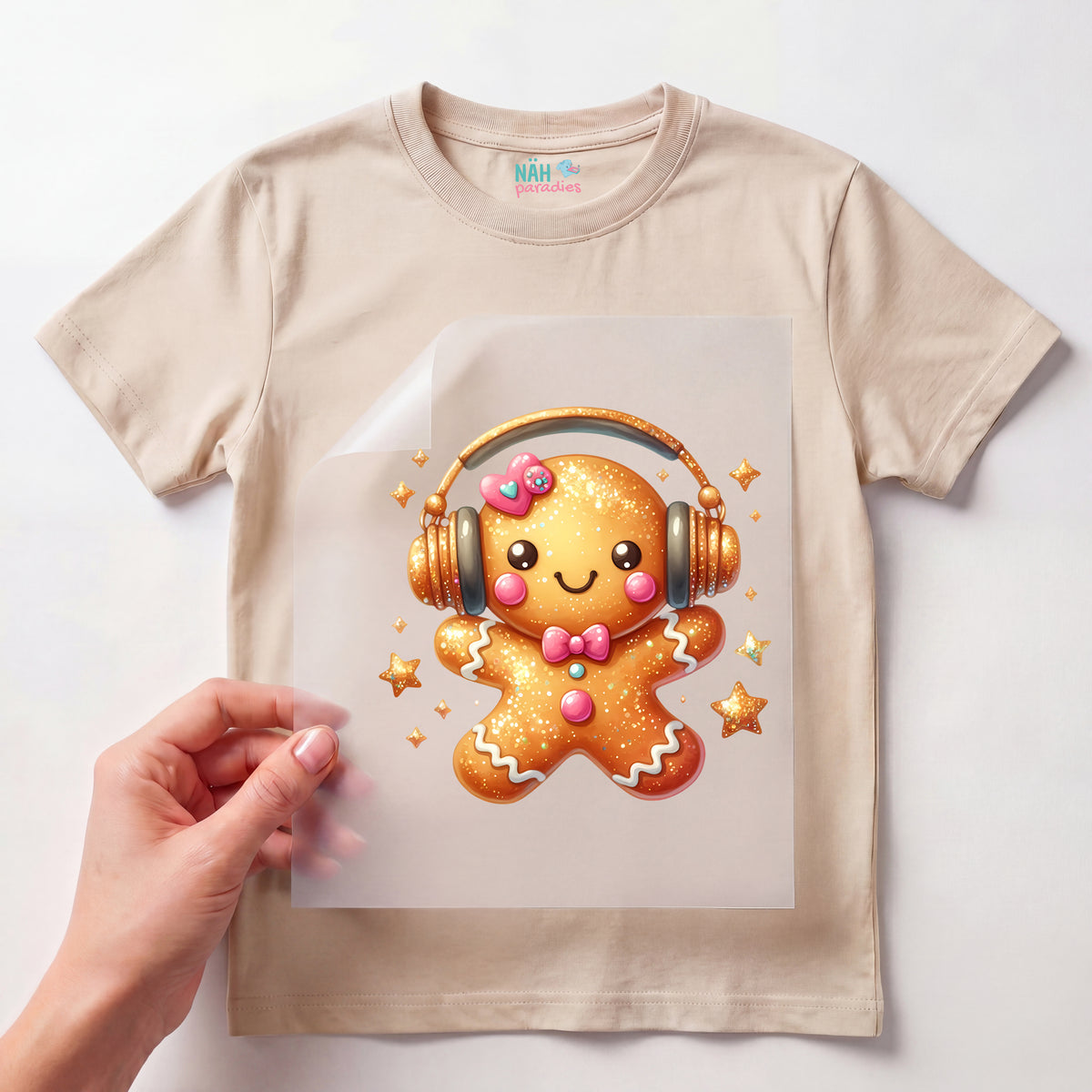 Bügelbild Lebkuchen DJ Cookie
