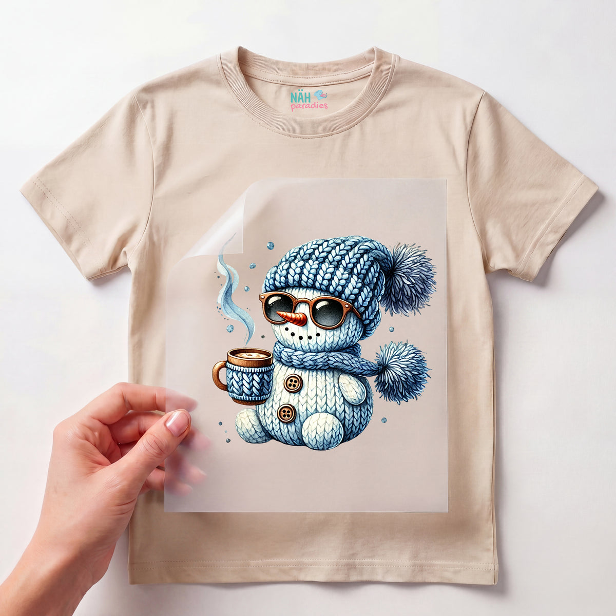 Bügelbild Schneemann Kakaotraum