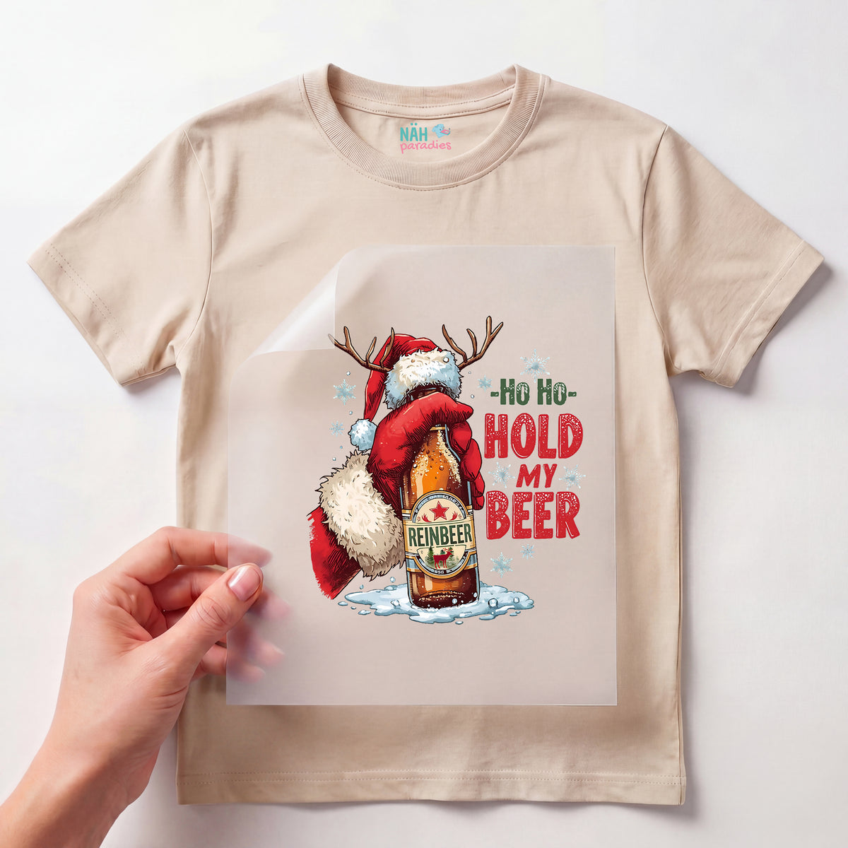 Bügelbild Ho Ho HOLD MY BEER