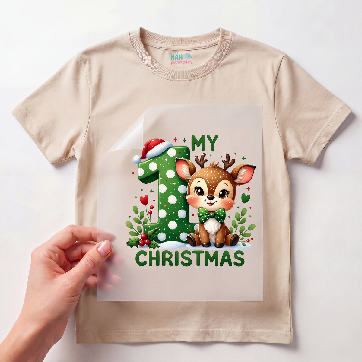 Bügelbild Mein 1. Weihnachten – Rehleinliebe
