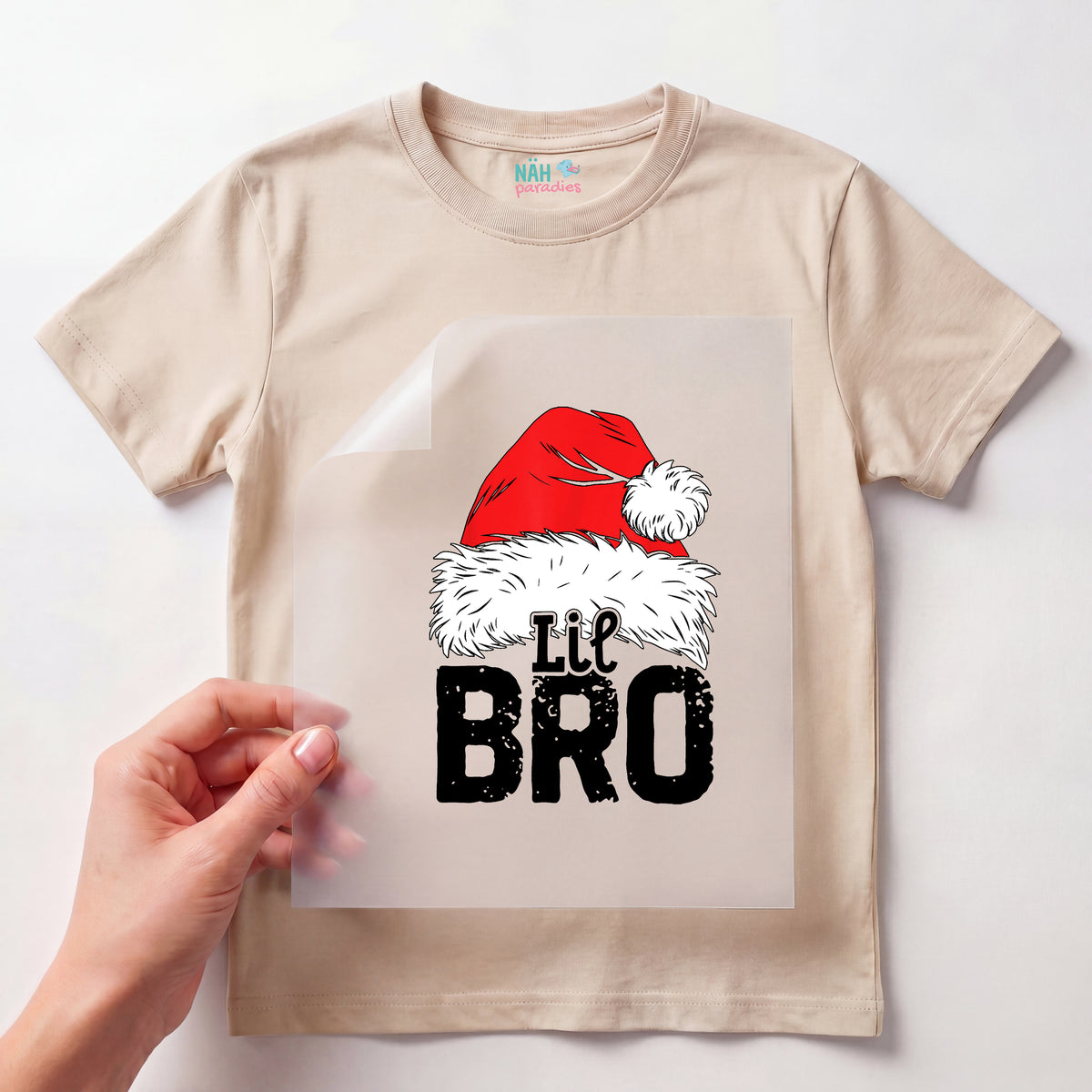 Bügelbild Weihnachtsmütze Familie Lil Bro