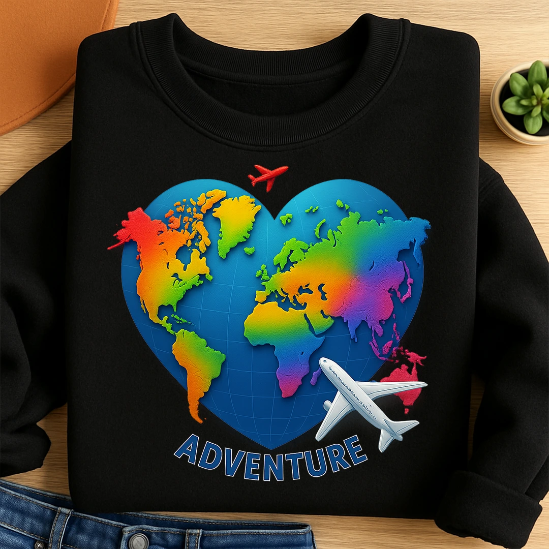 Bügelbild Adventure Herzliche Erde