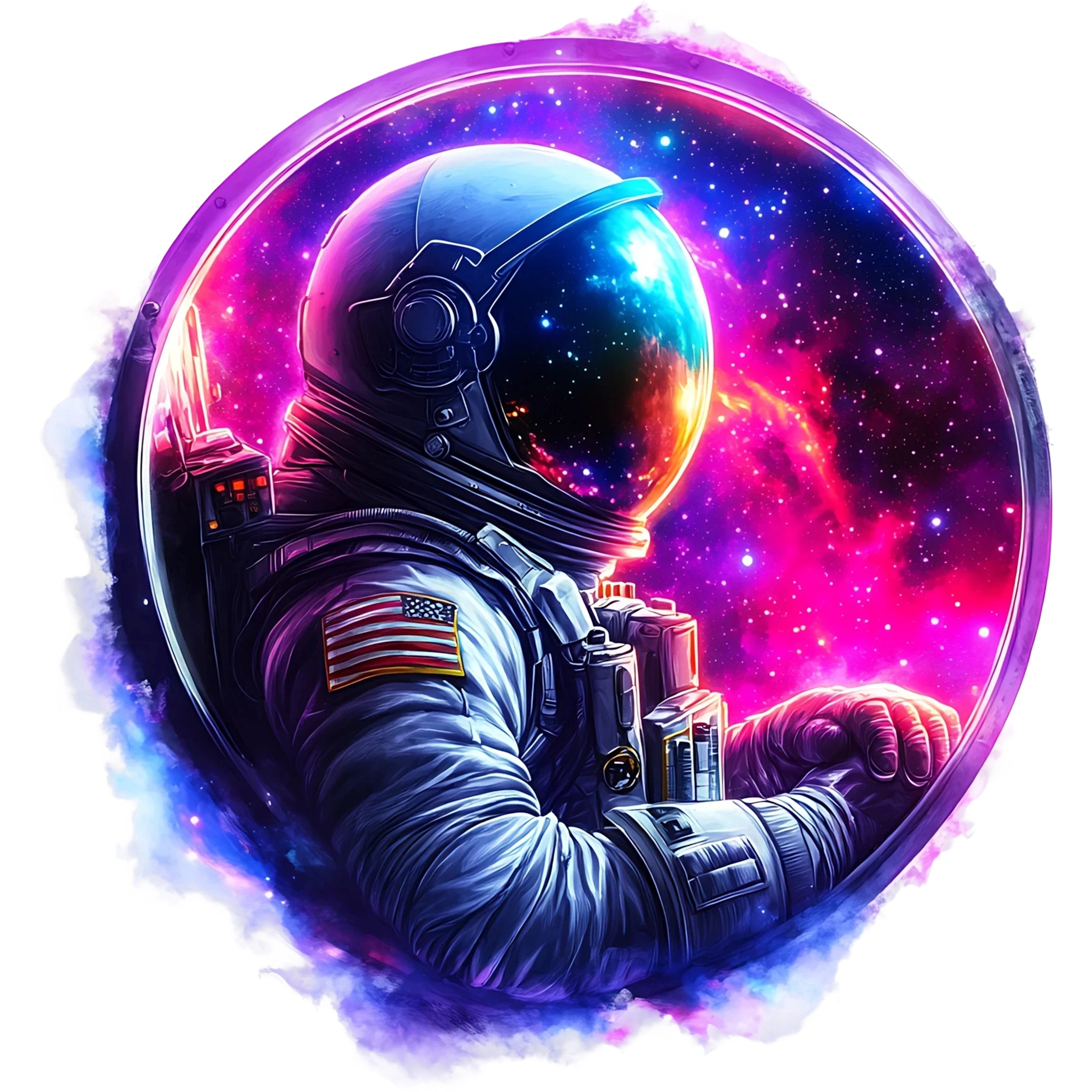 Bügelbild Astronaut Galaxievision