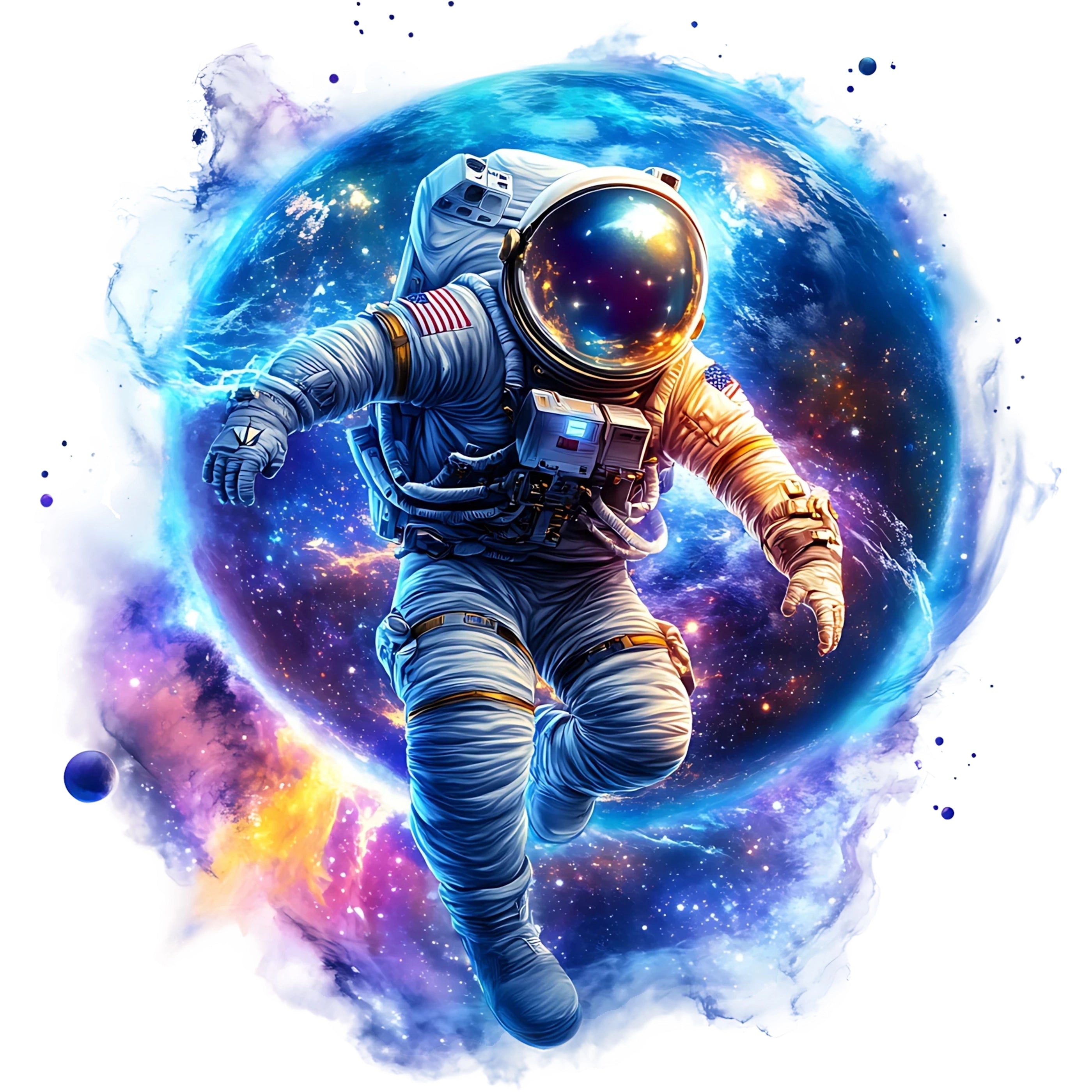 Bügelbild Astronaut Raumflug Abenteuer