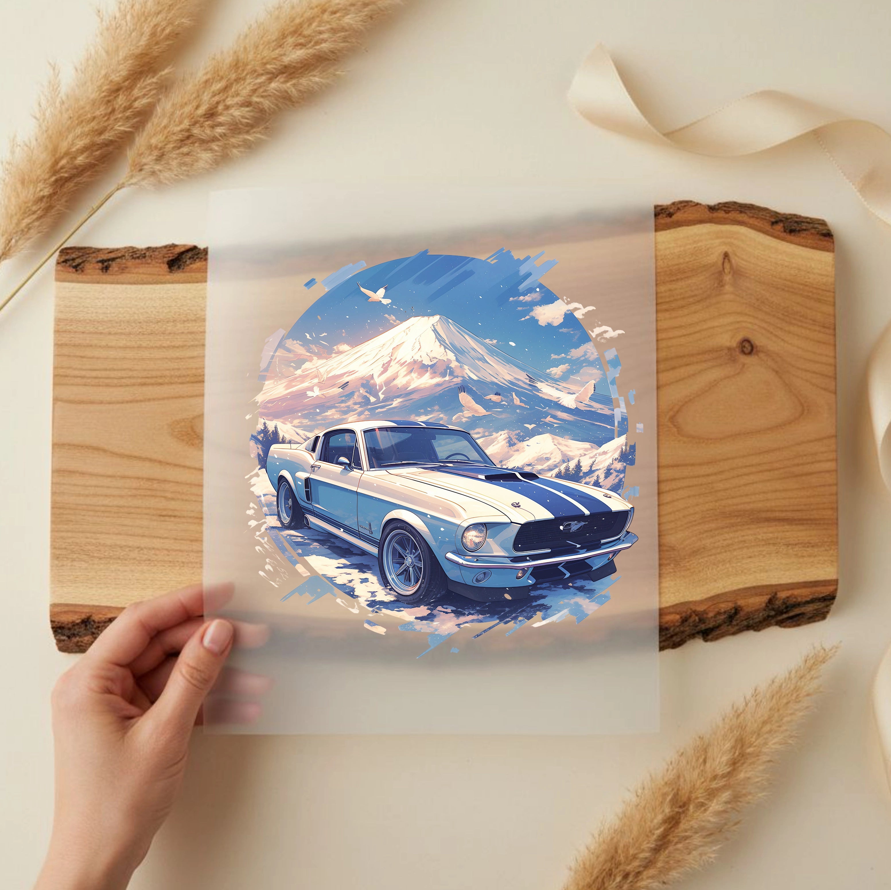 Bügelbild Auto Winterride