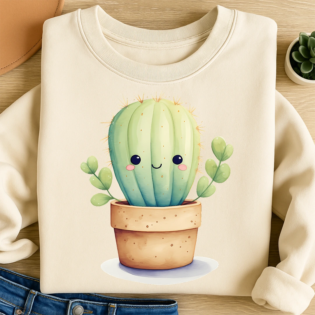 Bügelbild Baby Aquarell Kaktus