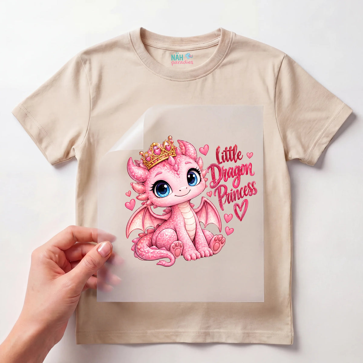 Bügelbild Baby Drache Little Dragon Princess Rosa