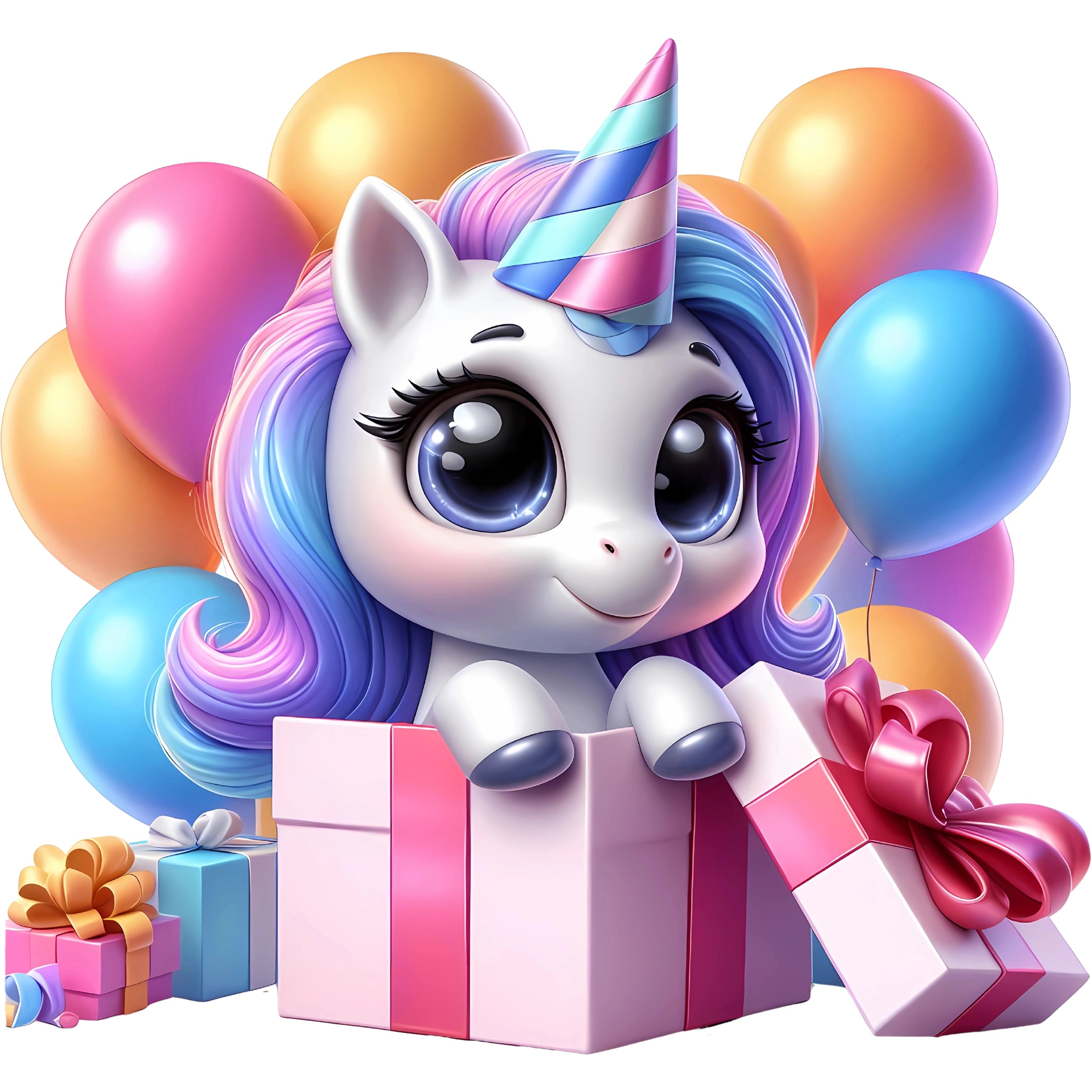 Bügelbild Baby Einhorn Geburtstag