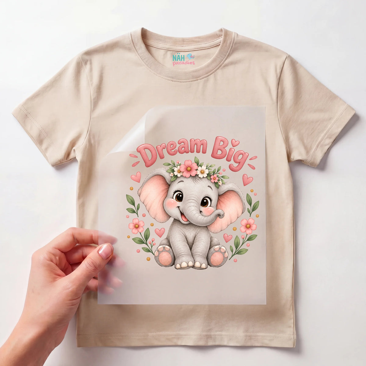 Bügelbild Baby Elefant Dream Big