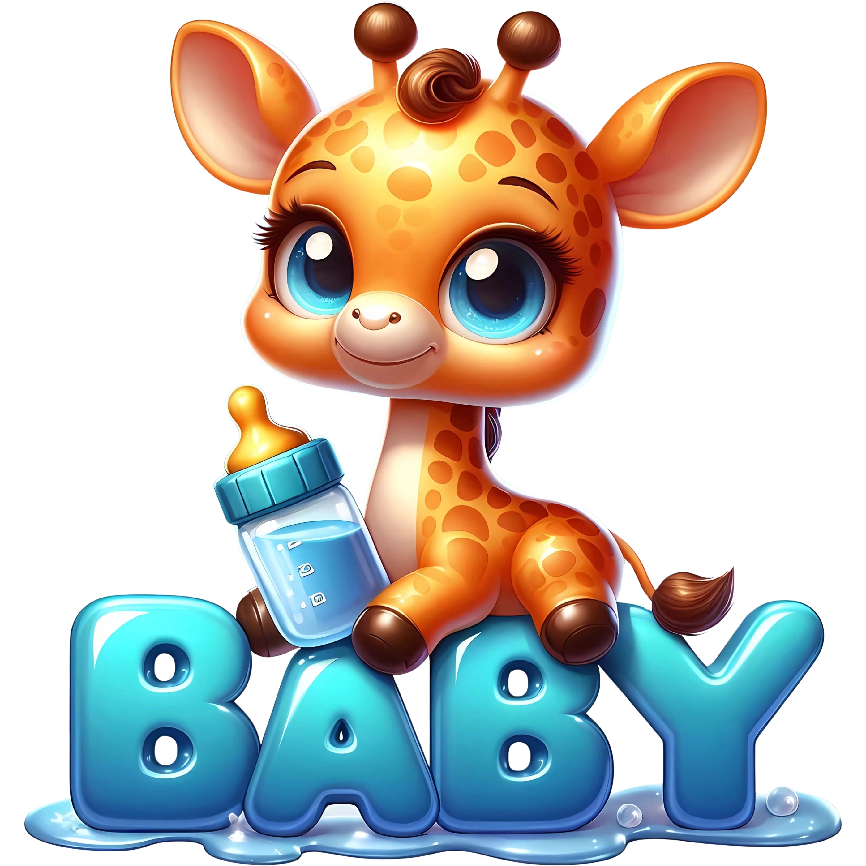 Bügelbild Baby Giraffe Cutie