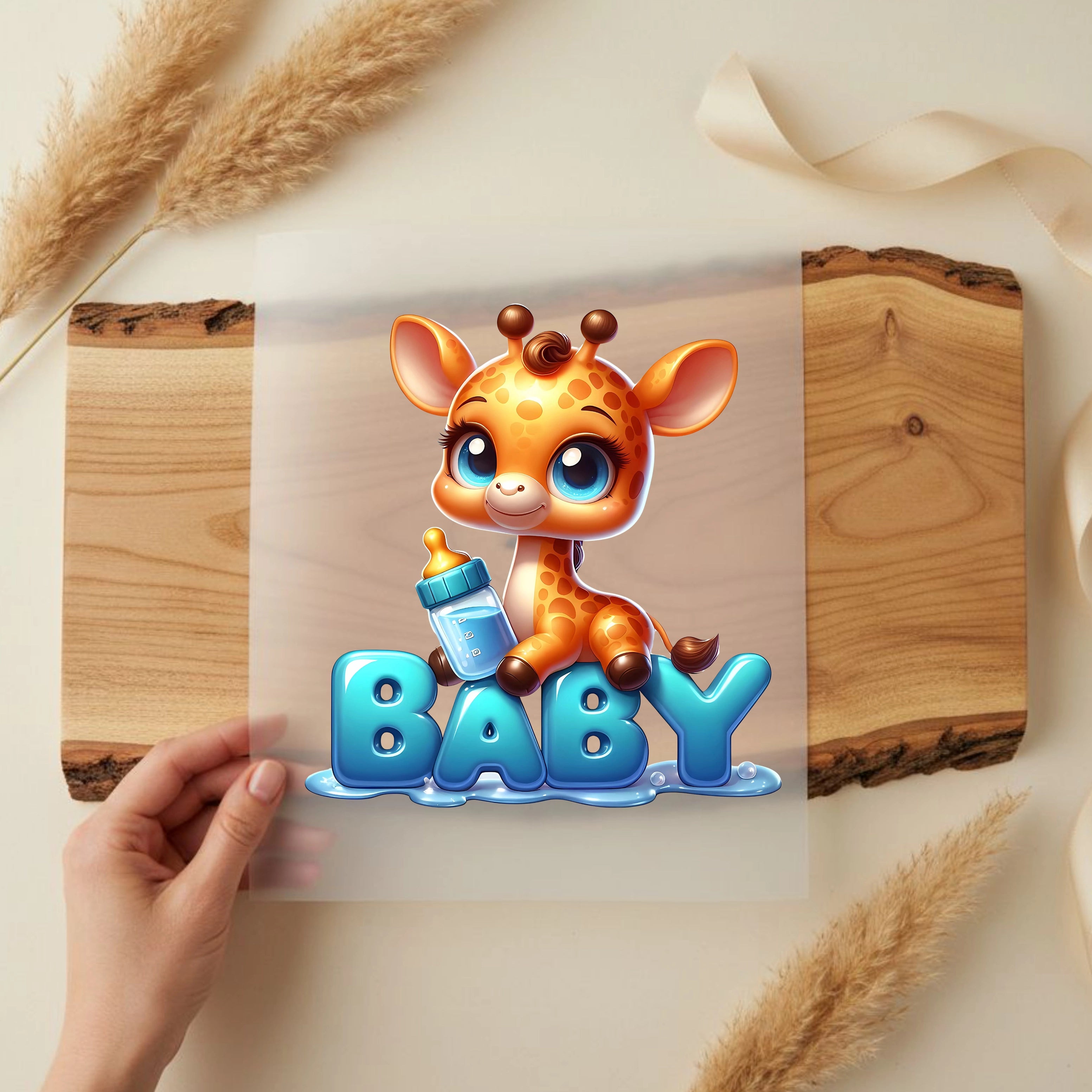 Bügelbild Baby Giraffe Cutie