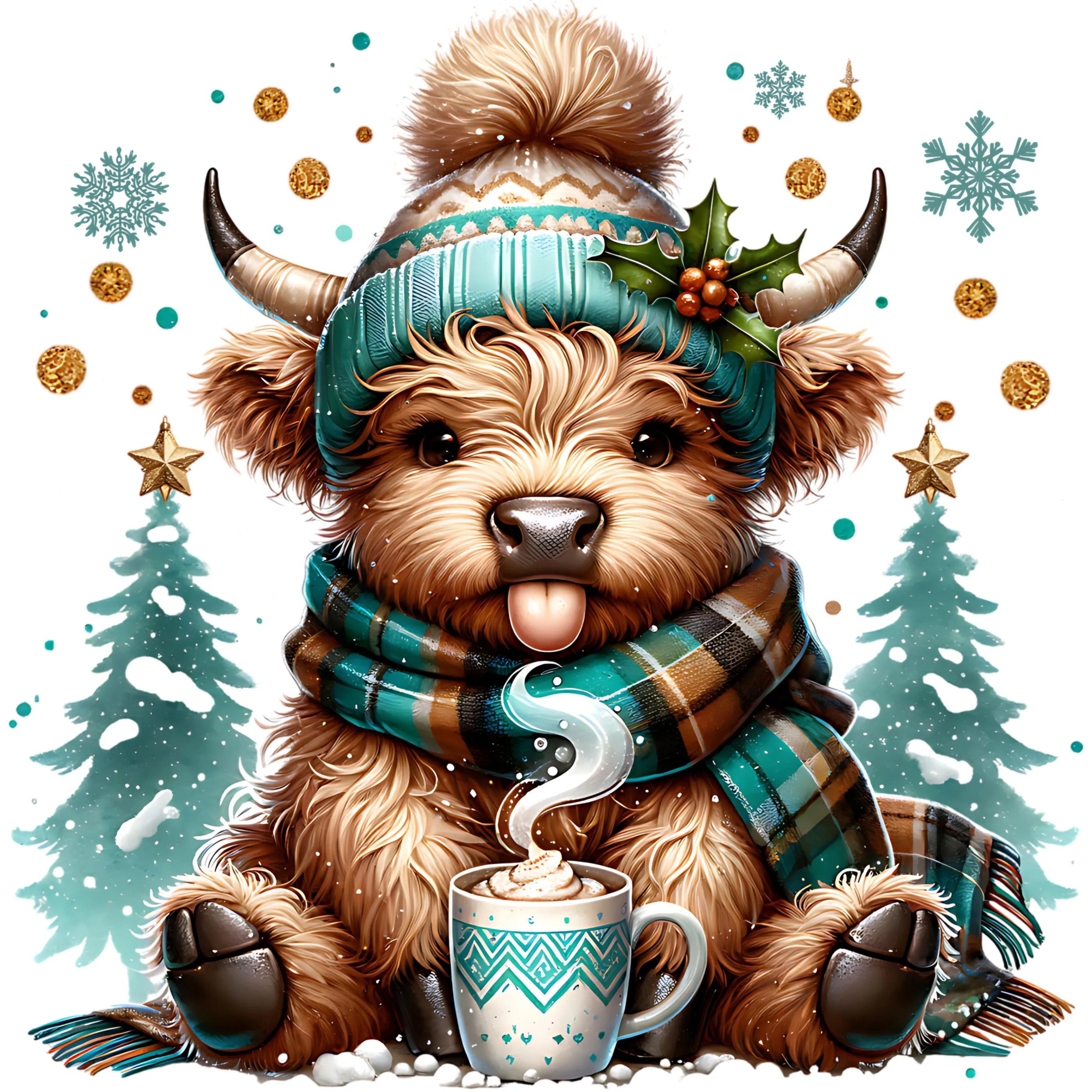 Bügelbild Baby Kuh Kakaoschlürfi