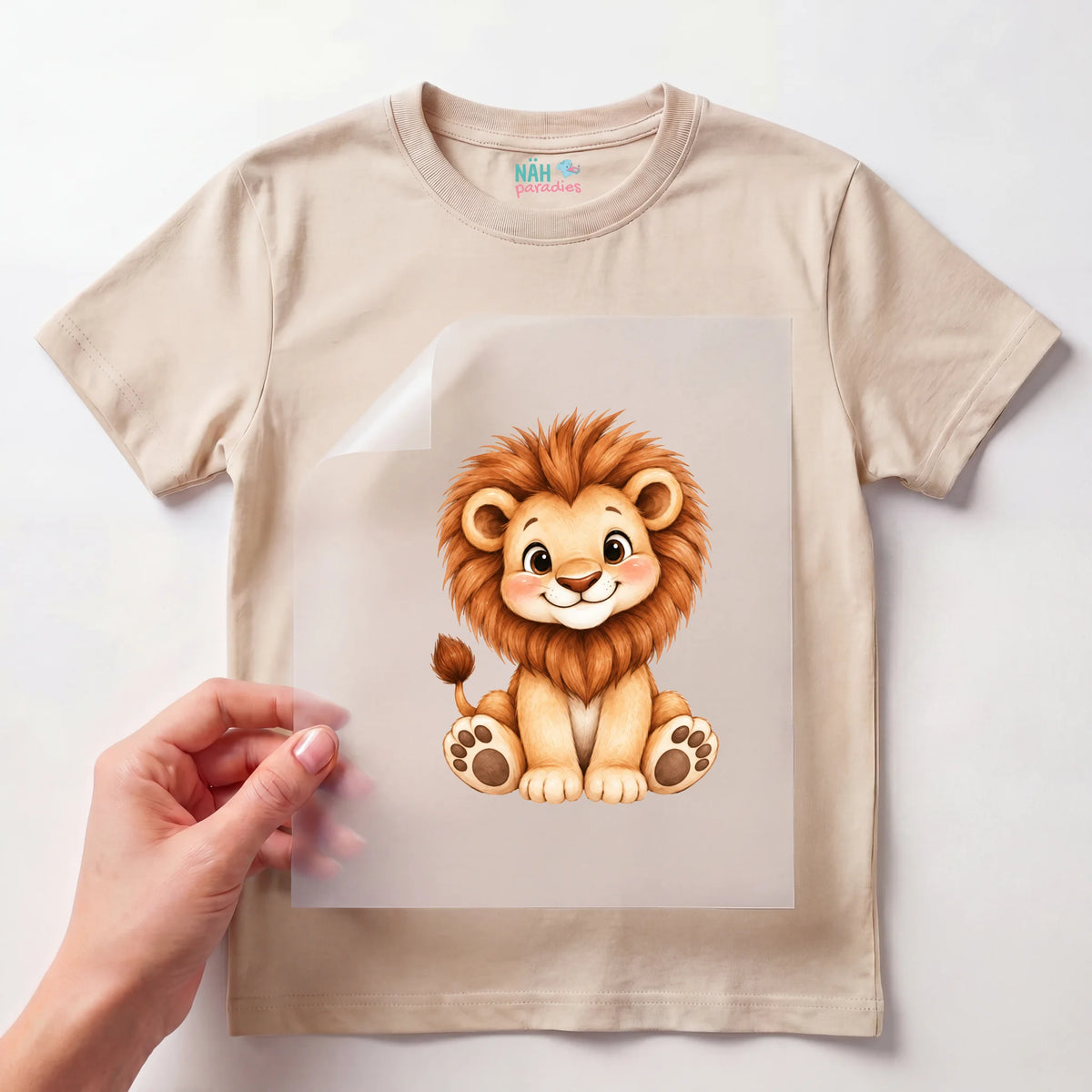 Bügelbild Baby Löwe Aquarell